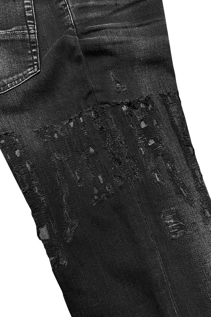 Amiri Amiri Distressed Logo Black Denim Jeans 1400$ Size US 36 / EU 52 - 2 Thumbnail
