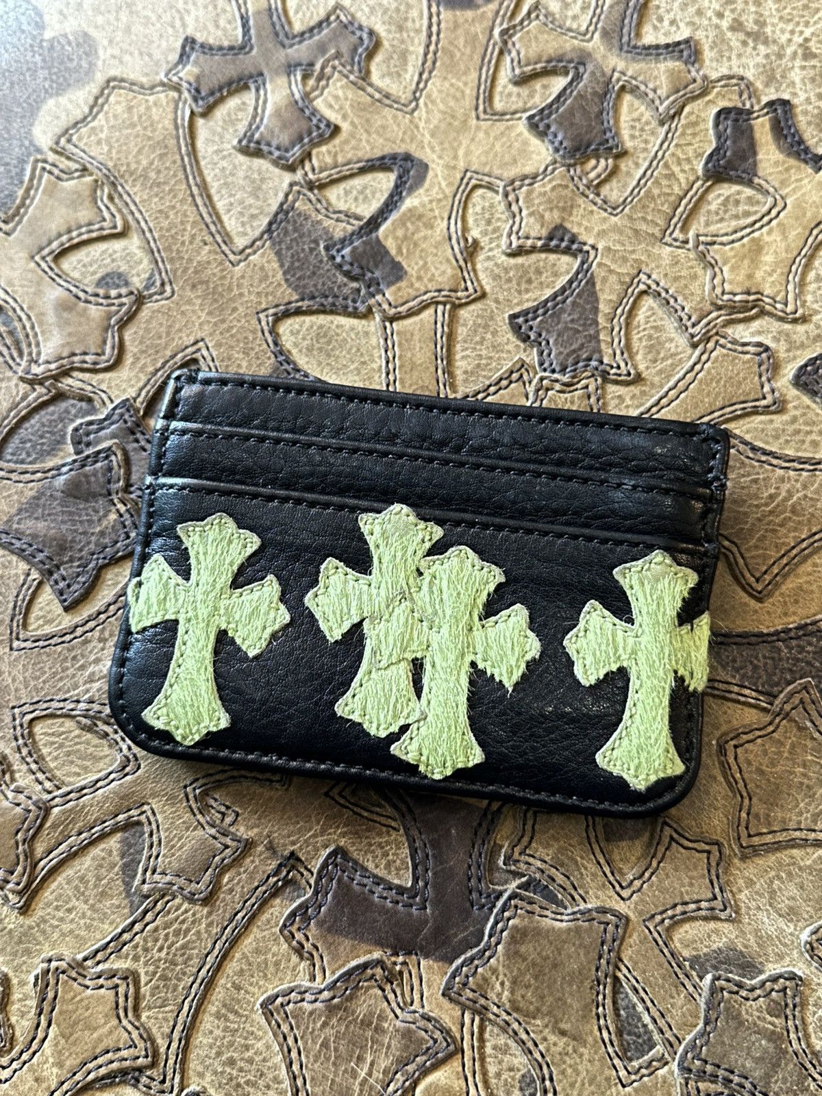 Chrome Hearts CHROME HEARTS PONY HAIR GRINCH GREEN PATCH WALLET Size ONE SIZE - 1 Thumbnail