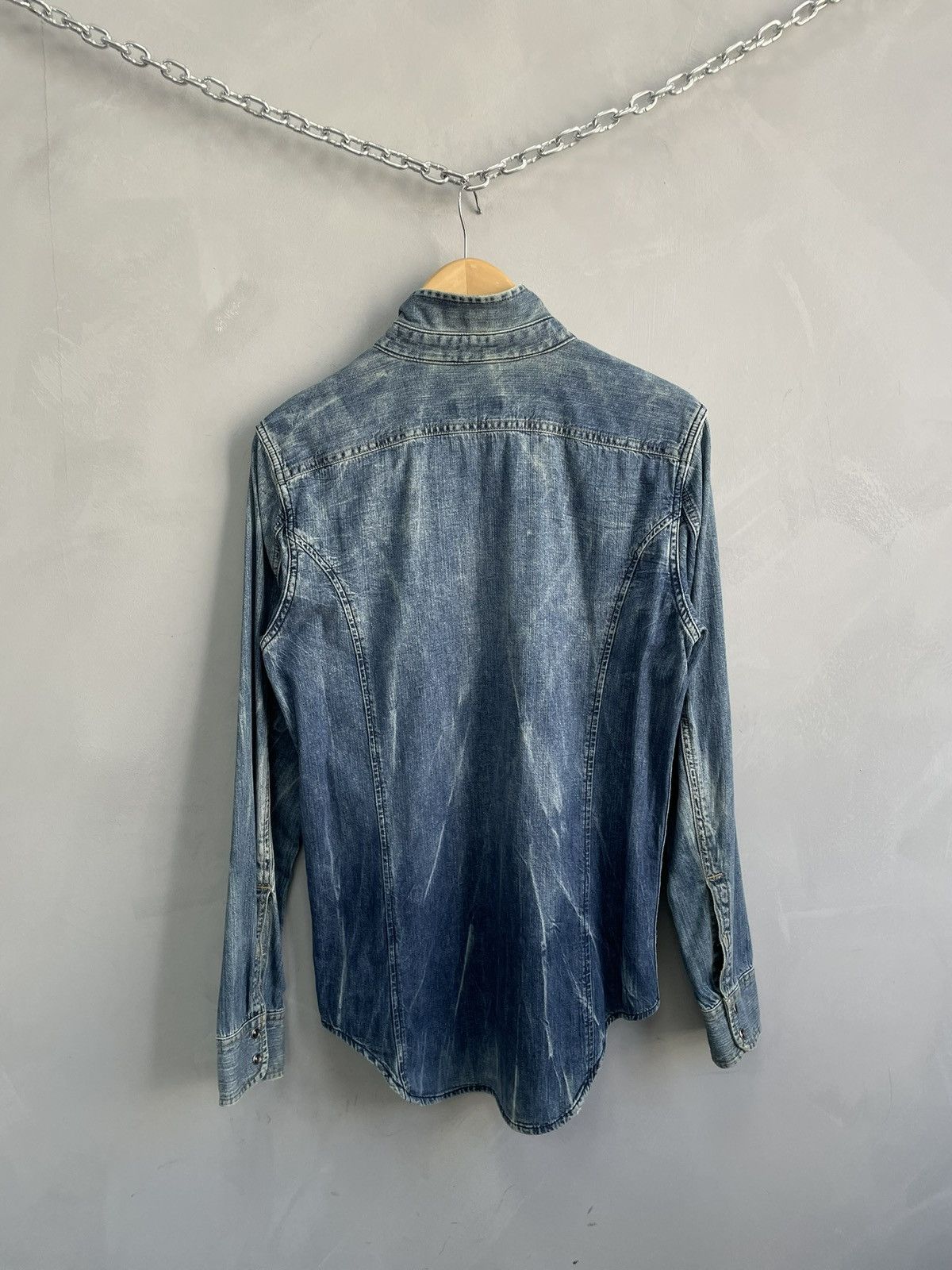 Diesel Vintage distressed denim washed Diesel shirt button up y2k Size US M / EU 48-50 / 2 - 7 Thumbnail