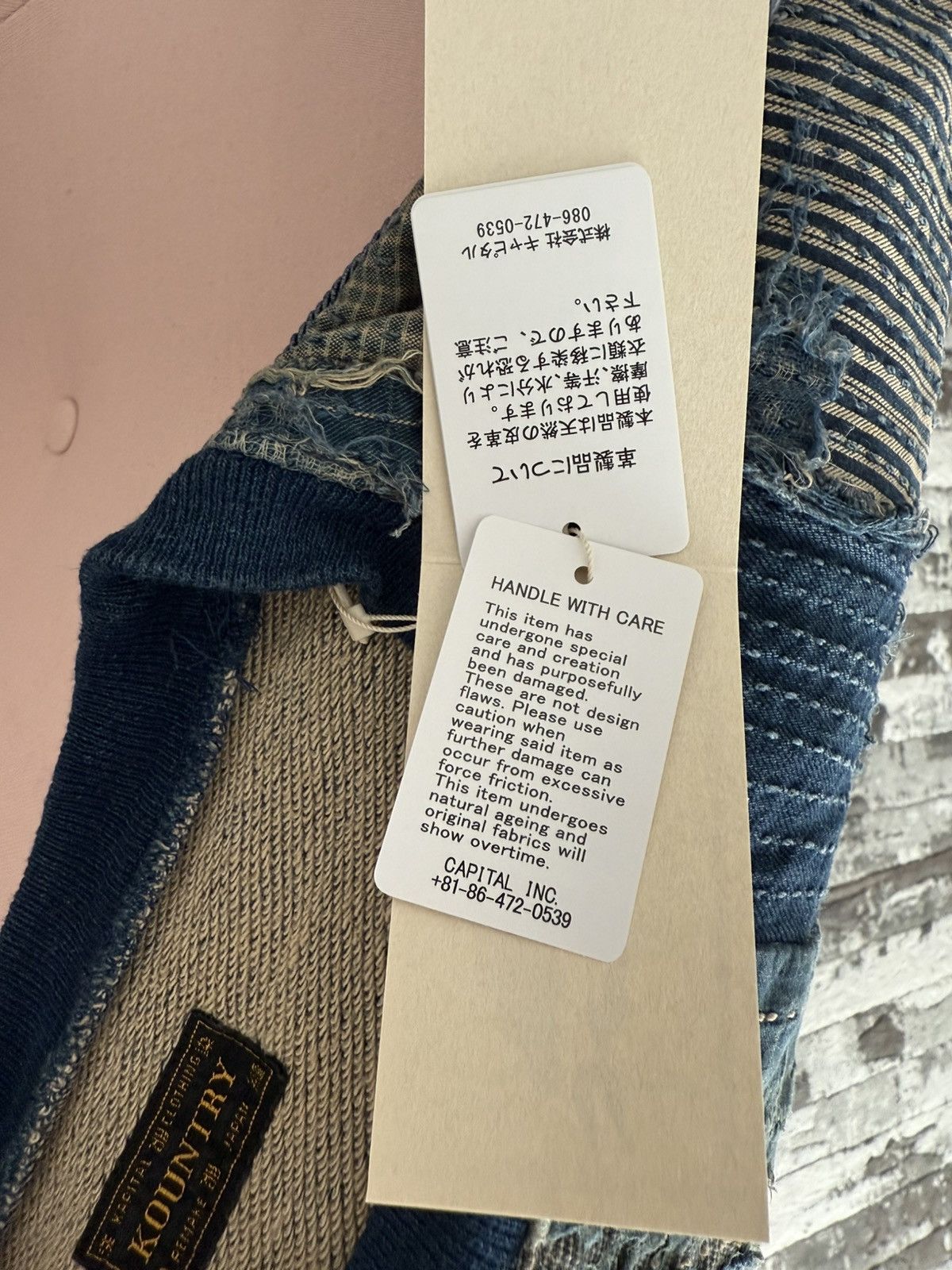 Kapital KAPITAL Boro Distressed Cotton/Linen Patchwork Sweatshirt Size US M / EU 48-50 / 2 - 13 Thumbnail