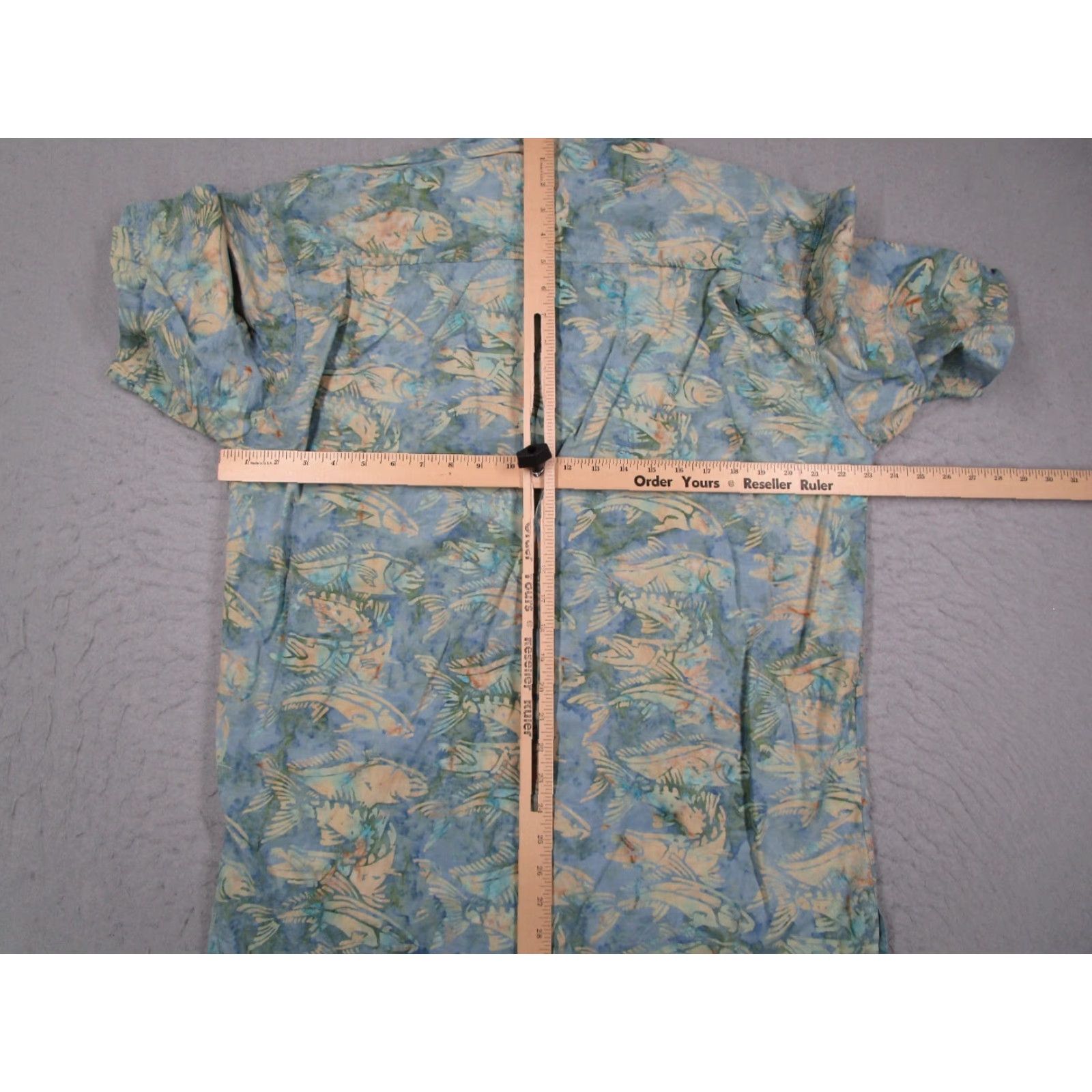 ALOHAS Rum Reggae Shirt Mens XL Blue Hawaiian Aloha Button Front Fish Tiki Size US XL / EU 56 / 4 - 4 Thumbnail