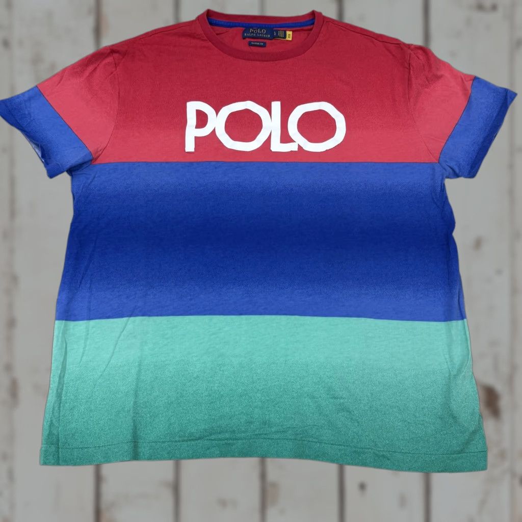 Polo Ralph Lauren Polo Ralph Lauren Shirt Mens Large Multicolor POLO Logo Colorblock Graphic Tee Size US L / EU 52-54 / 3 - 1 Thumbnail