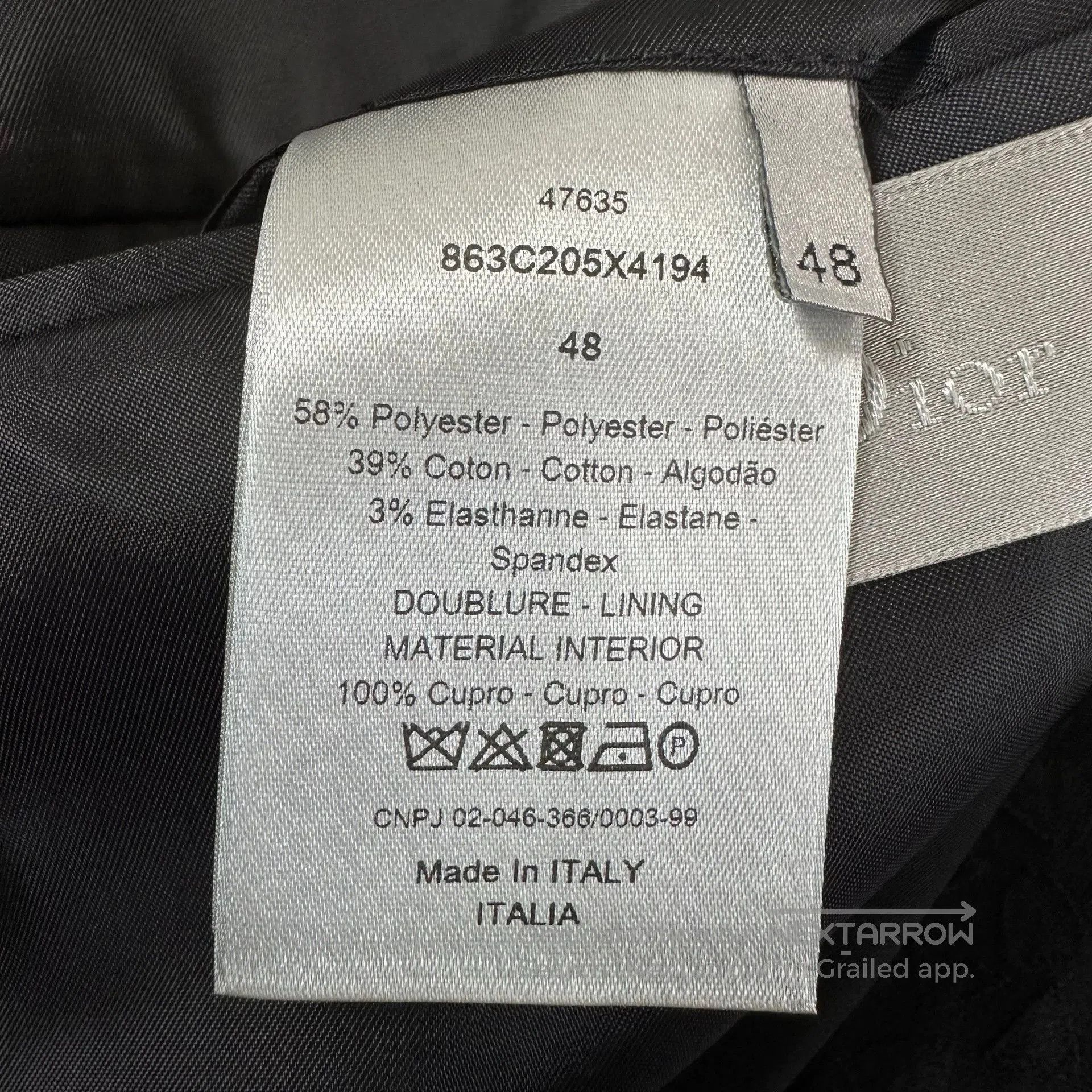 Dior Black Textured Blazer with Button Closure. Size US M / EU 48-50 / 2 - 6 Thumbnail