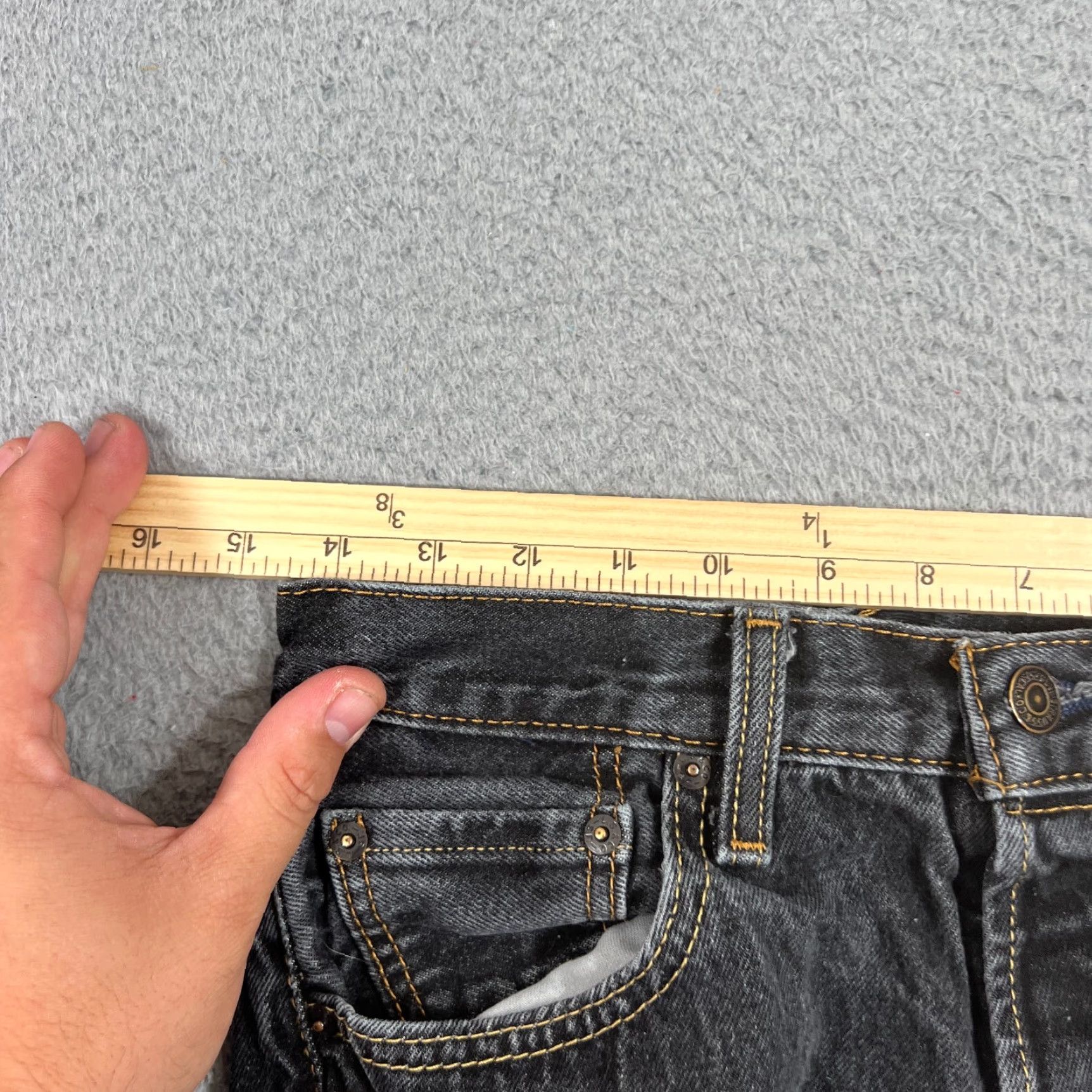 Levi's Levi's 501 Jeans Men 29x28 Black Denim Straight Leg Button Fly Casual Pants Size US 29 - 6 Thumbnail