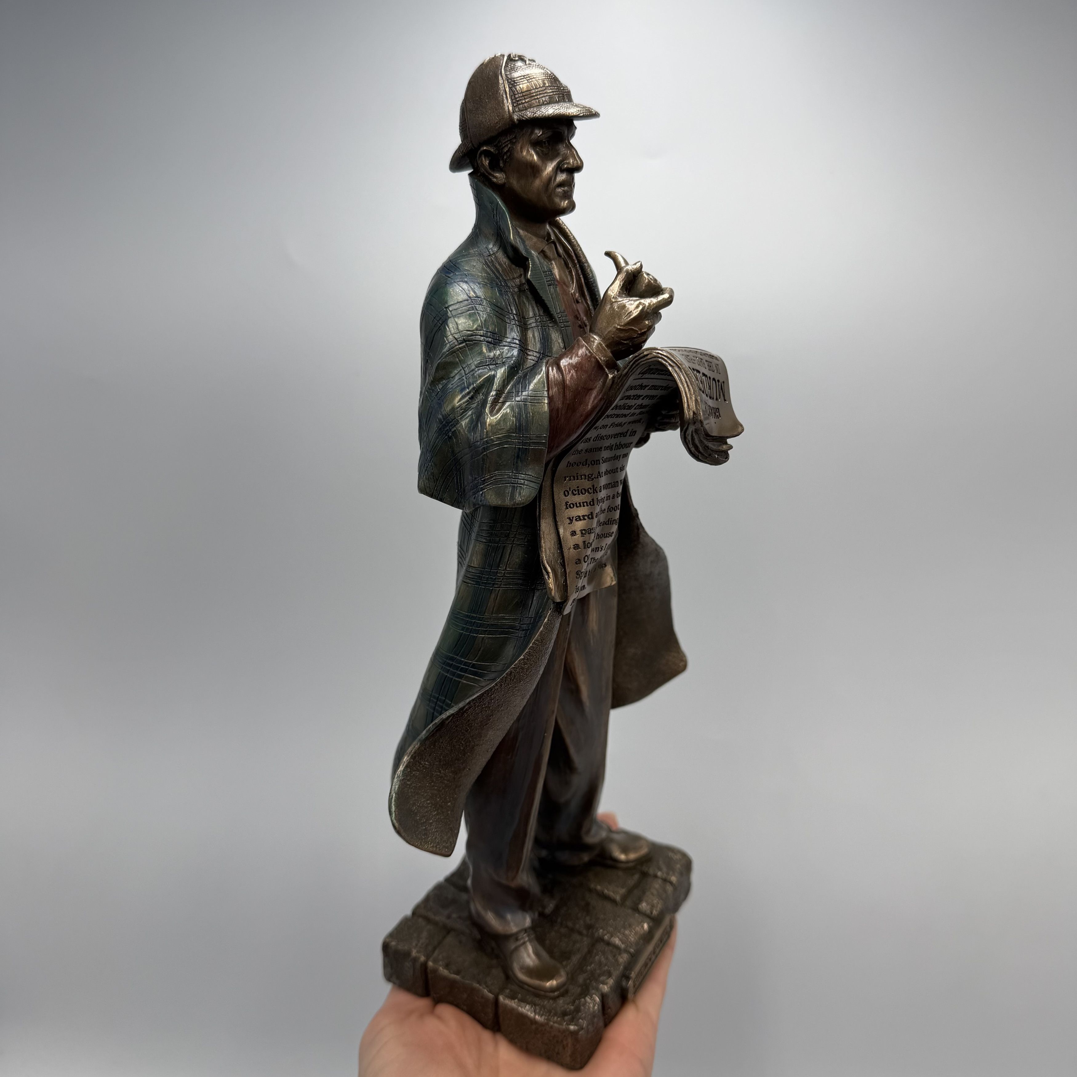 Other Sherlock Holmes Statue Bronze Finish Detective Figurine 27cm Size ONE SIZE - 4 Thumbnail