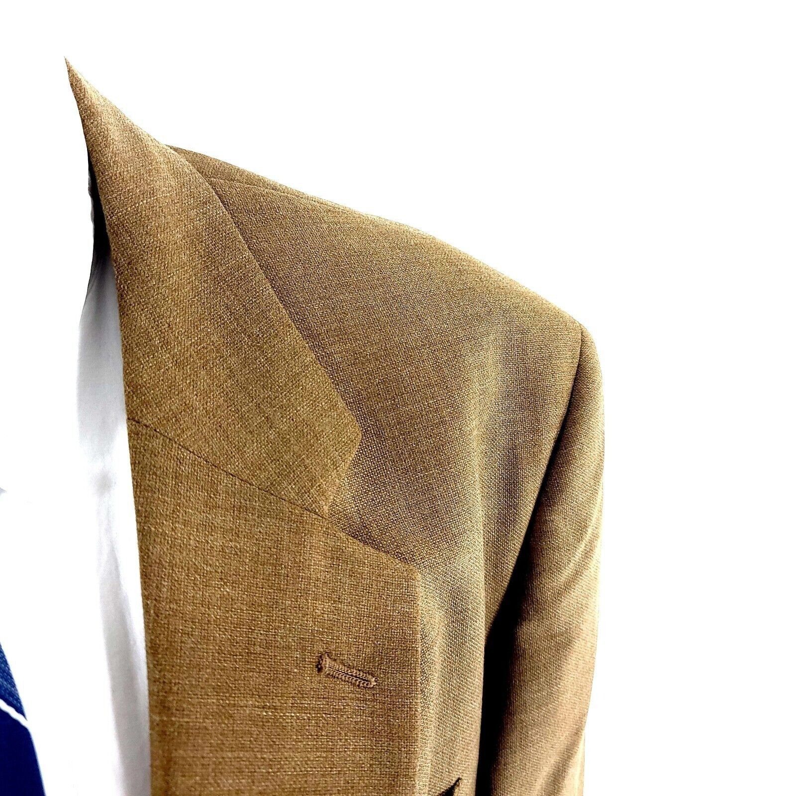 Jos. A. Bank DAMAGED Jos A Bank Wool 2 Button Blazer 46L Light Brown Bask Size 46L - 2 Thumbnail