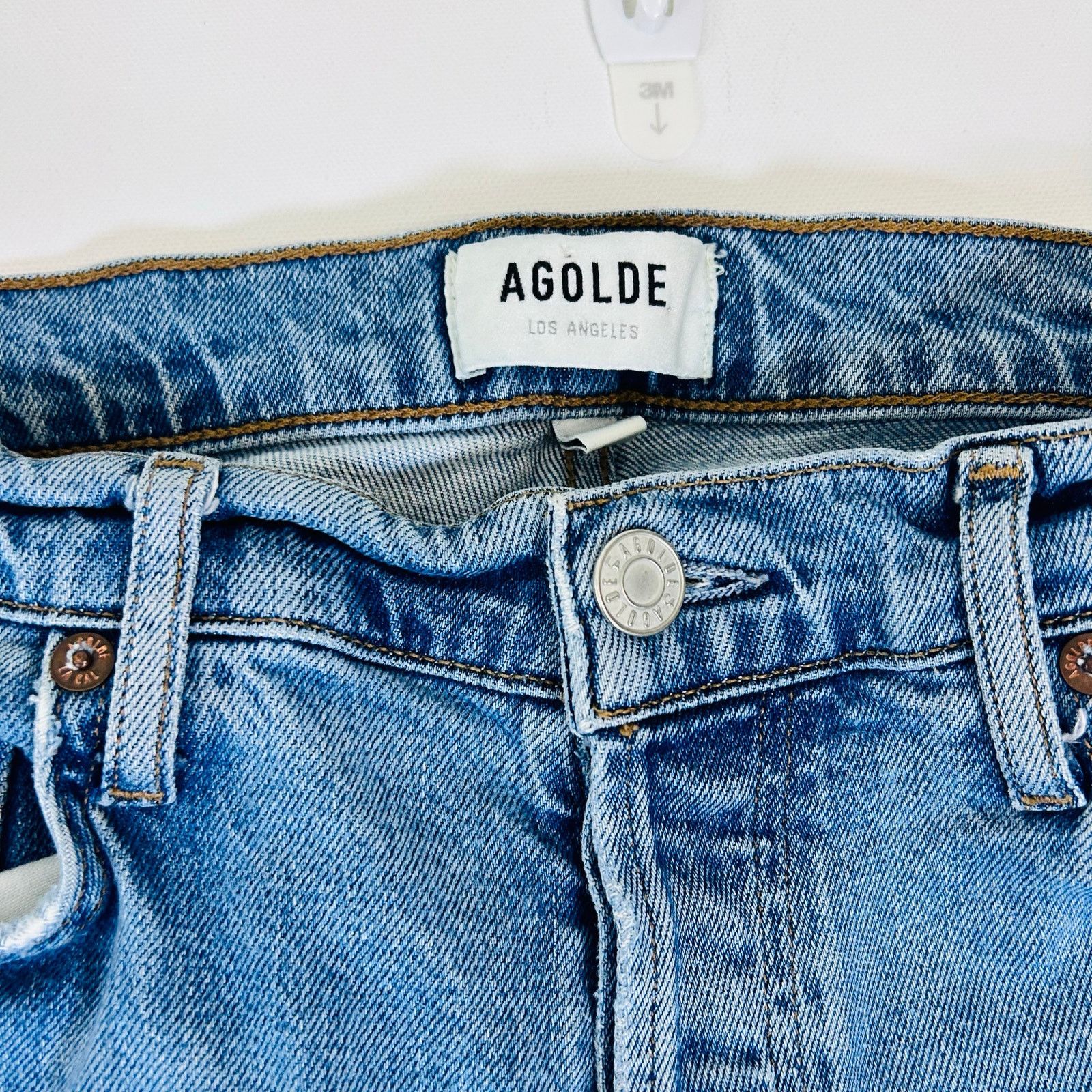 Agolde Agolde Nico High Rise Jeans Distressed Skinny Button Fly 28 Size 28" / US 6 / IT 42 - 3 Thumbnail