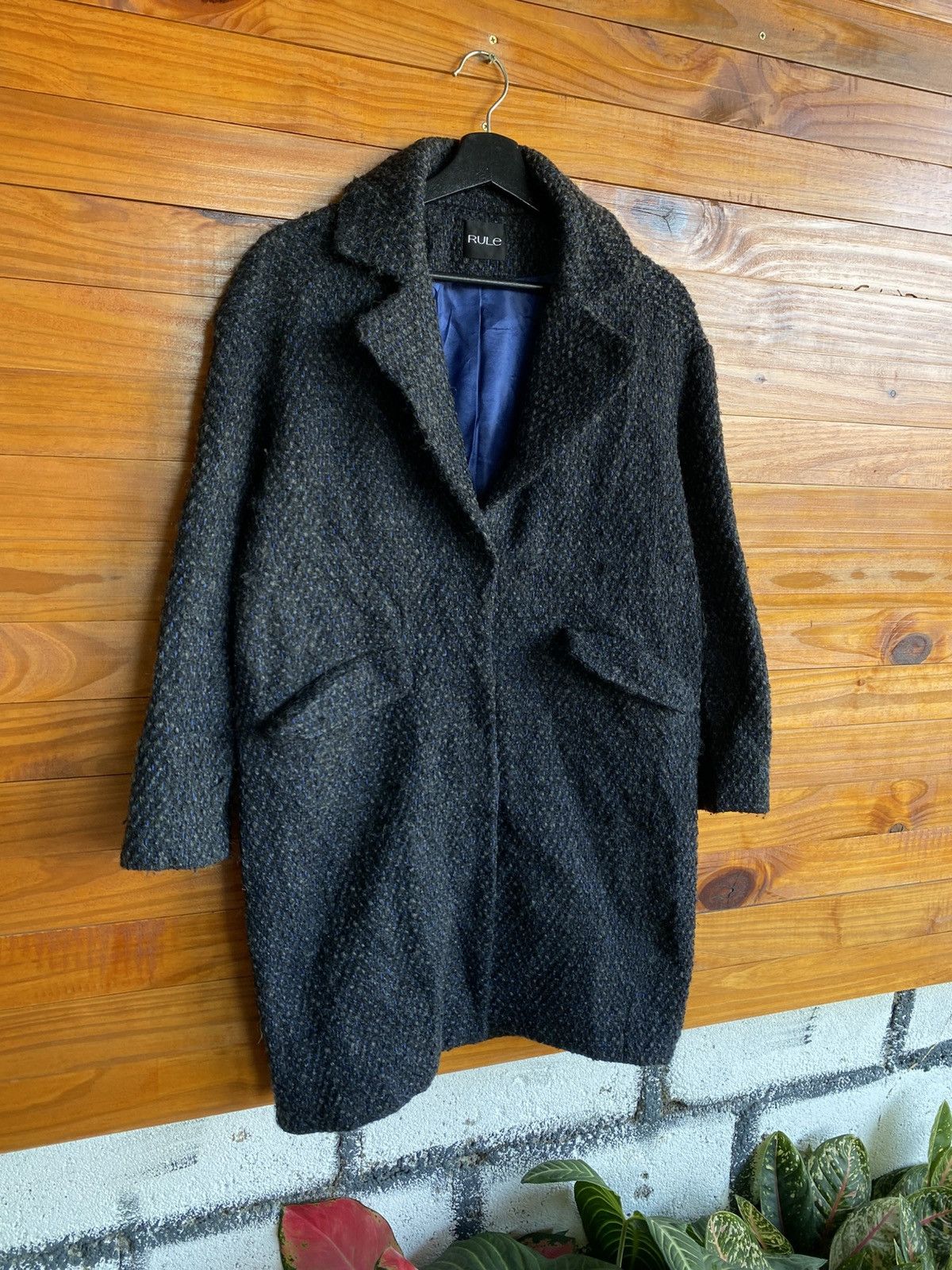 Japanese Brand RULE Wool Blend Textured Overcoat – Japanese Brand Classic Size S / US 4 / IT 40 - 5 Thumbnail