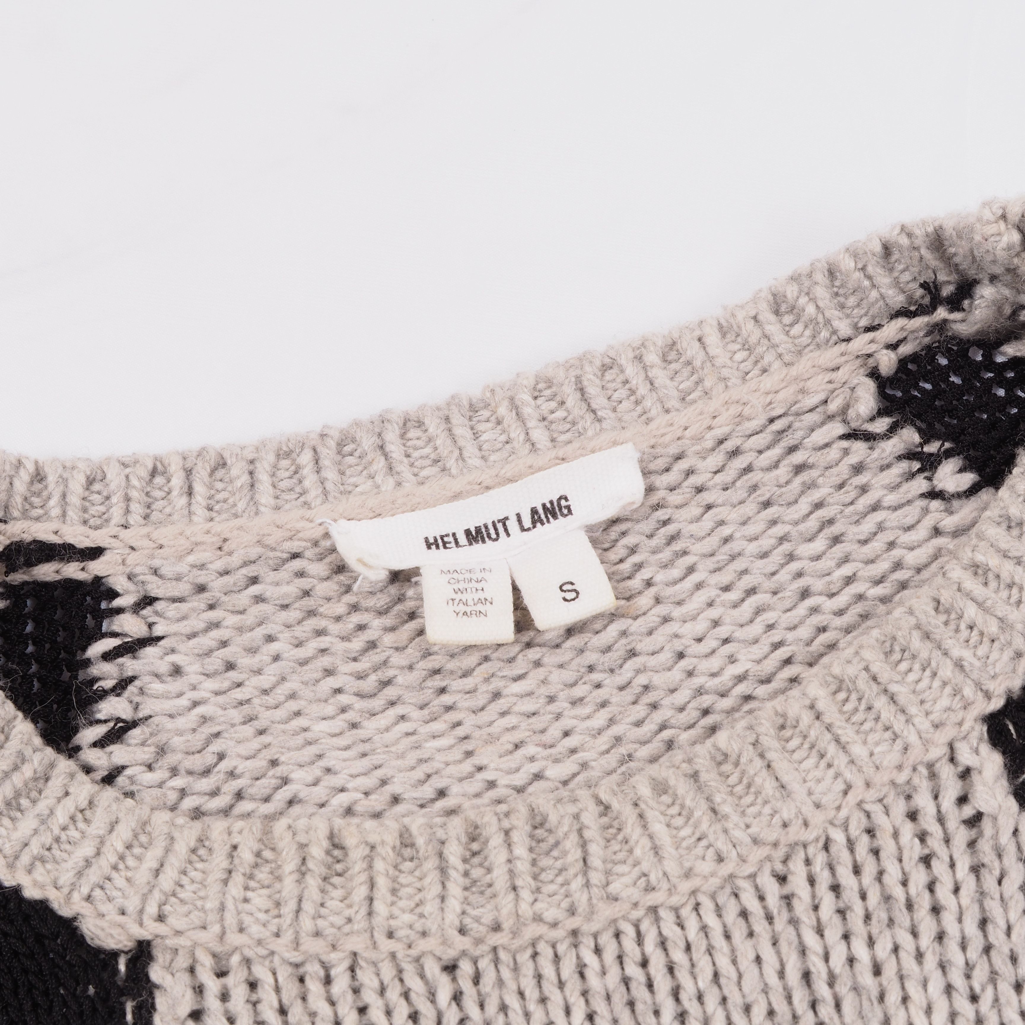 Helmut Lang Helmut Lang Obstructed Borders Black Gray Knit Sweater Size S / US 4 / IT 40 - 4 Thumbnail