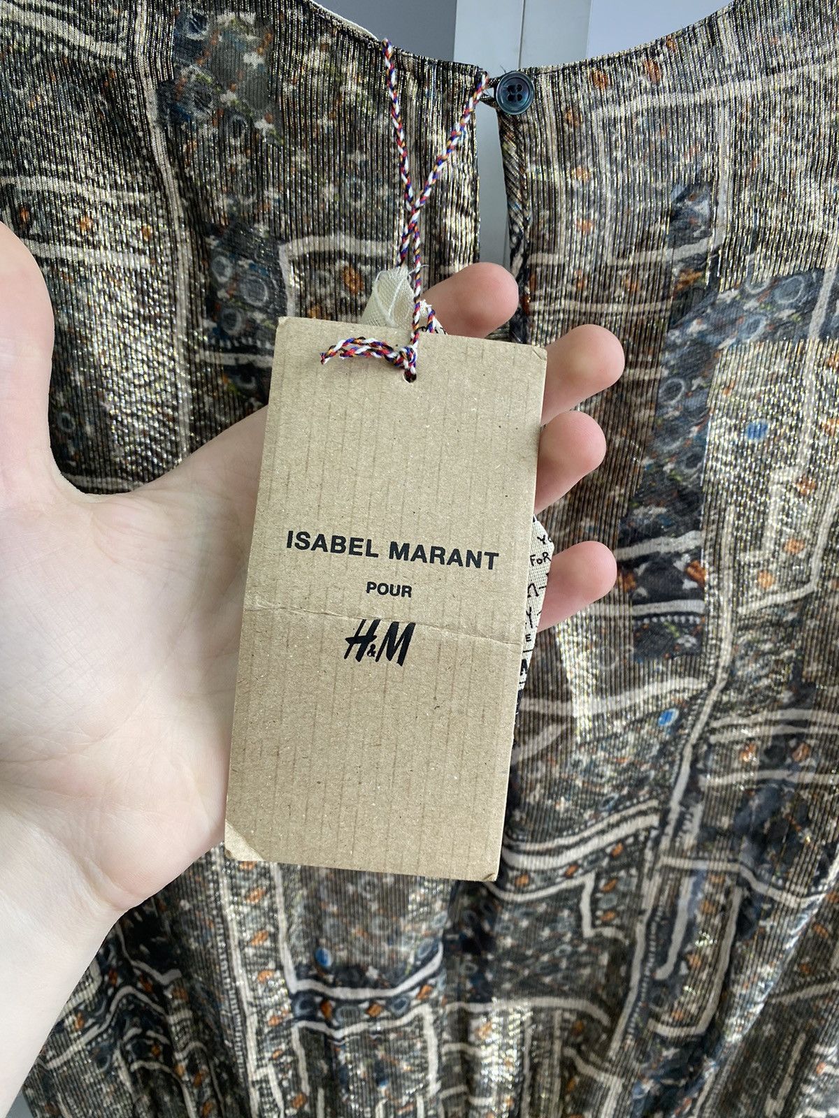 H&M × Isabel Marant × Vintage Isabel Marant For H&M Gold Silk Mini Dress Size XS / US 0-2 / IT 36-38 - 13 Thumbnail