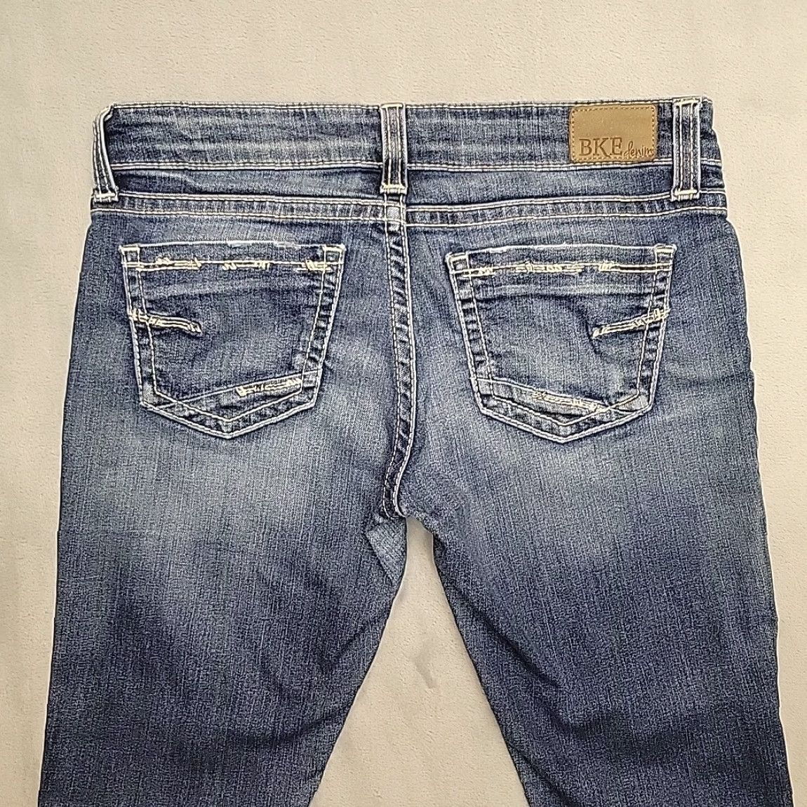 BKE VINTAGE Bke Jeans Womens 27x31.5 Blue Denim Stella Thick Whipstitch Western Cowboy Pants Size 27" / US 4 / IT 40 - 6 Thumbnail