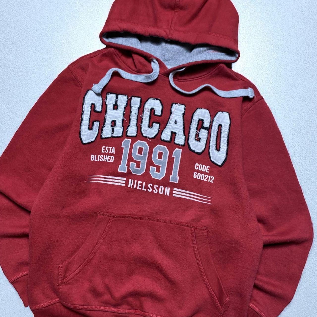 Japanese Brand 00s Chicago Embroidered Boxy Hoodie Size US M / EU 48-50 / 2 - 2 Thumbnail