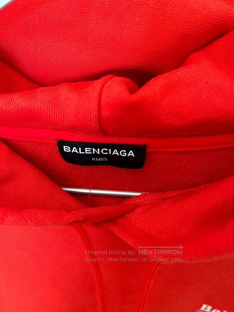 Balenciaga Balenciaga Red Oversized Hoodie S. Size US S / EU 44-46 / 1 - 3 Thumbnail