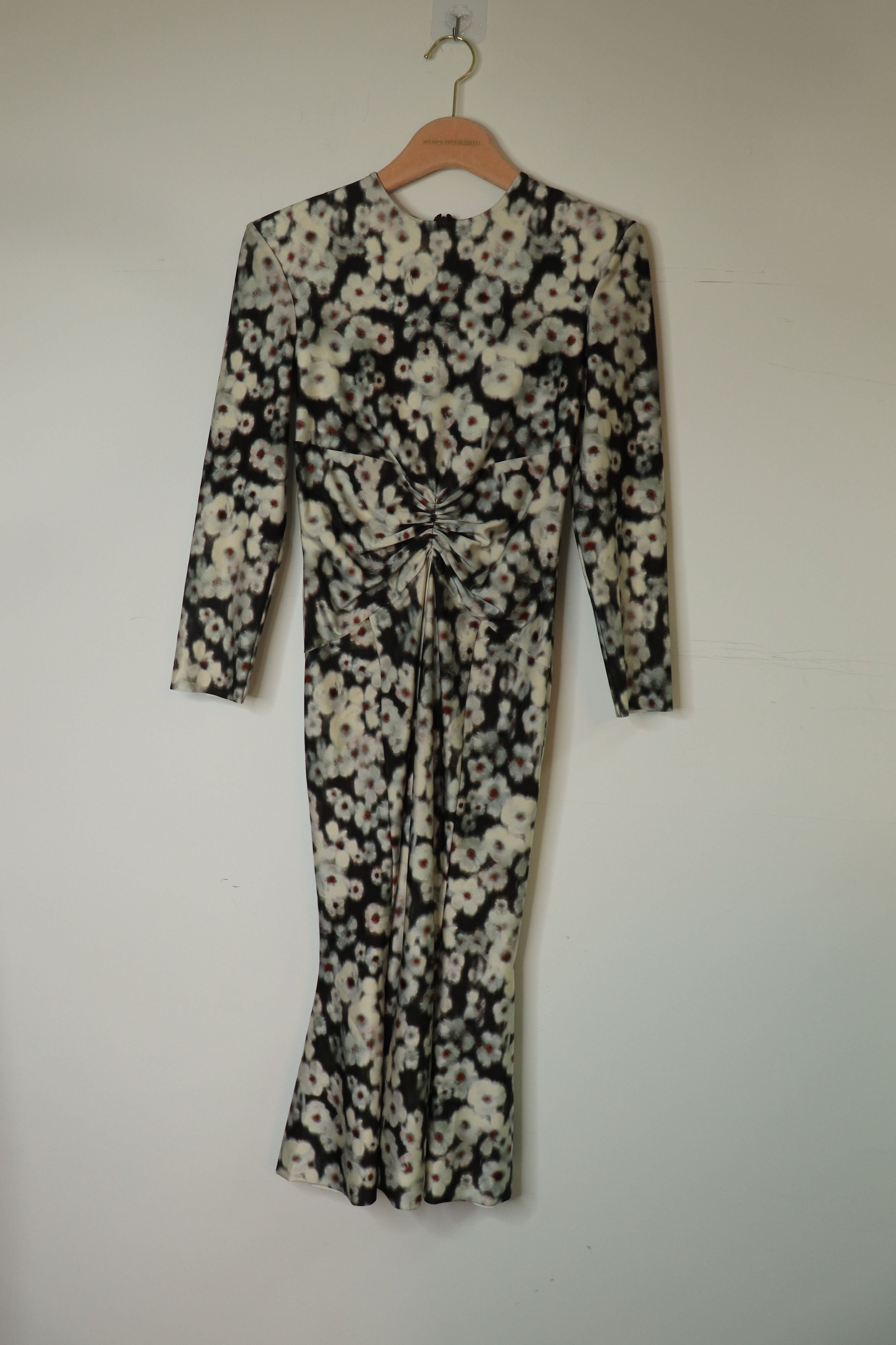 Other White floral ruched midi dress - UK 10 Size M / US 6-8 / IT 42-44 - 1 Thumbnail