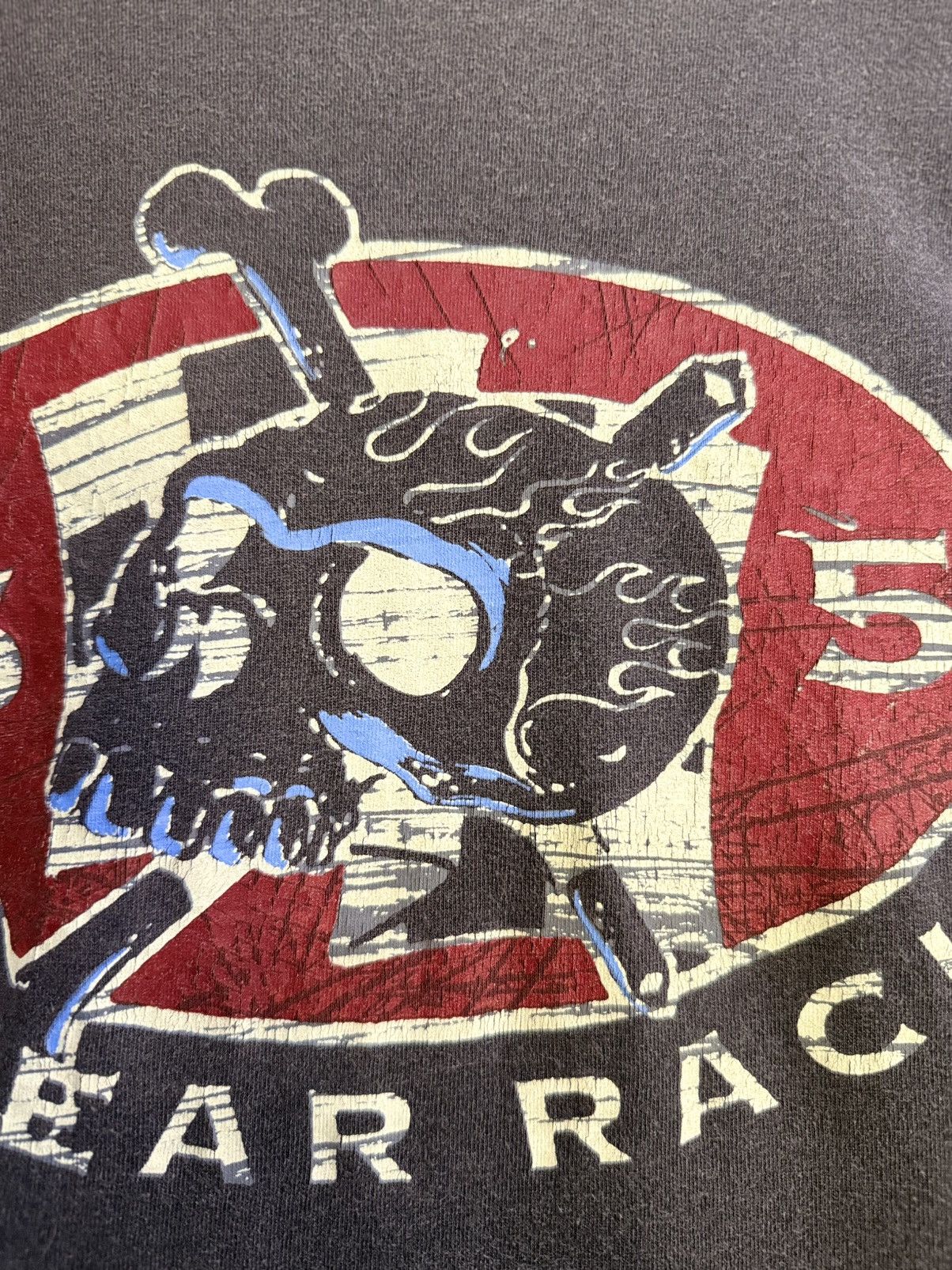 No Fear Thrashed Vintage 90s No Fear Motorsports Racing Sun Faded T Size US L / EU 52-54 / 3 - 4 Thumbnail