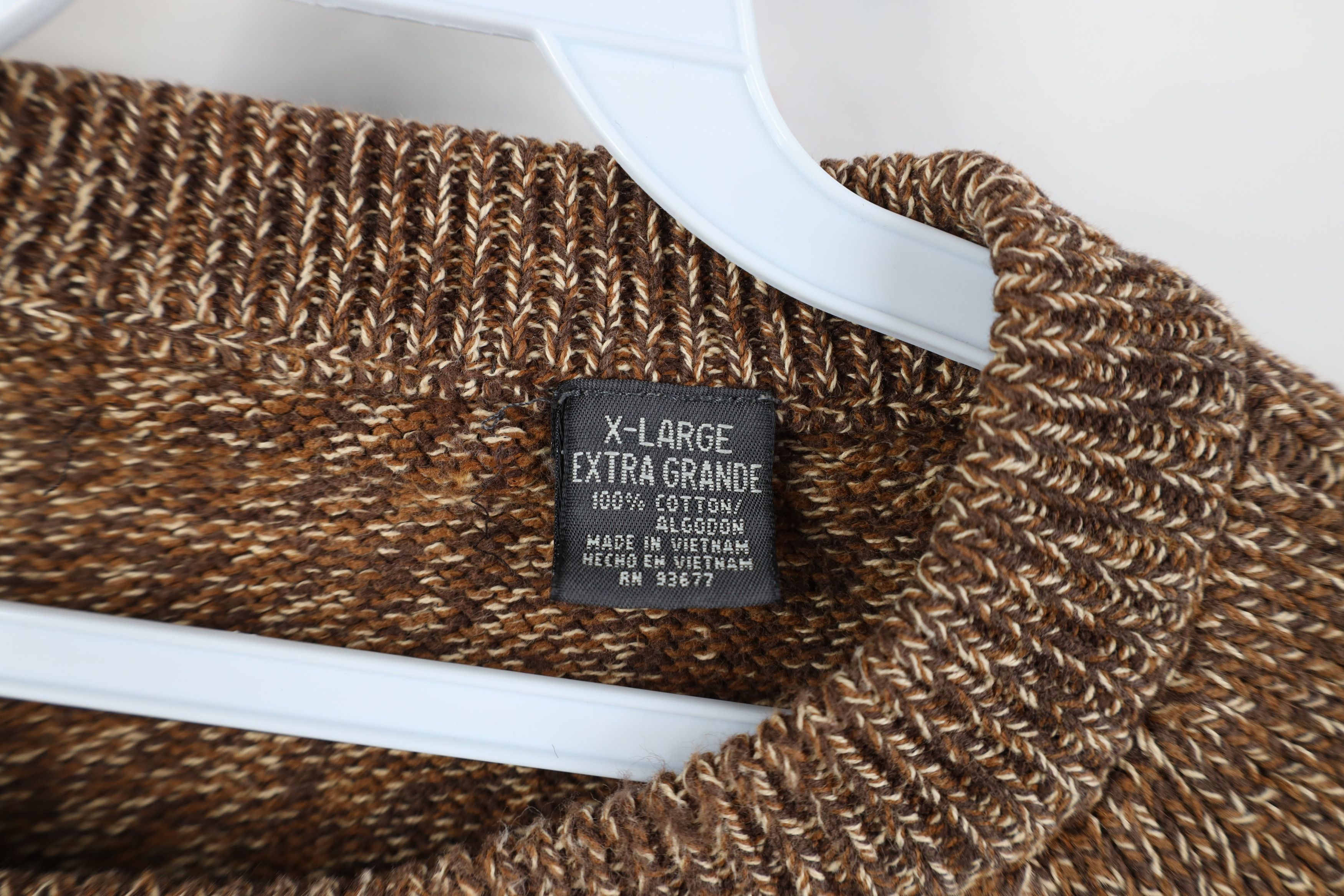 Vintage Vintage 90s Streetwear Heavy Cotton Ribbed Cable Sweater Size XL / US 12-14 / IT 48-50 - 4 Thumbnail