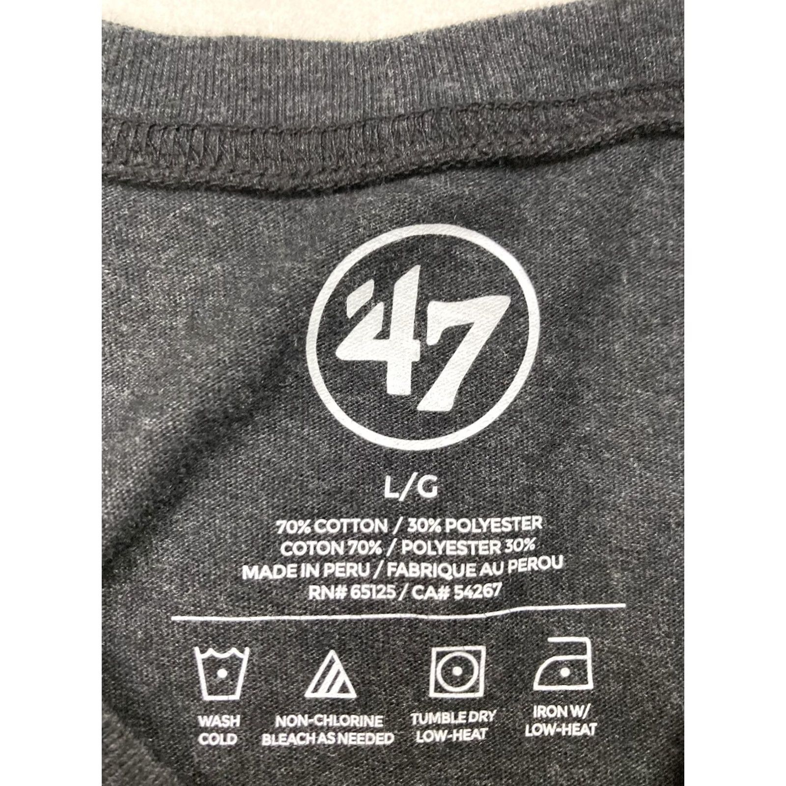 47 VINTAGE 47 MIAMI MARLINS T-SHIRT Men Large Black Heather Short Sleeve Logo Graphic Print Crew Neck XS Size US L / EU 52-54 / 3 - 5 Thumbnail