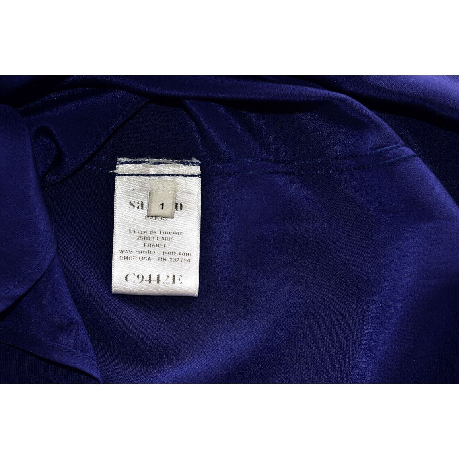 Sandro SANDRO PARIS Silk ButtonUp Long Sleeve Dress Shirt Sz 1 US 4 Size S / US 4 / IT 40 - 5 Thumbnail