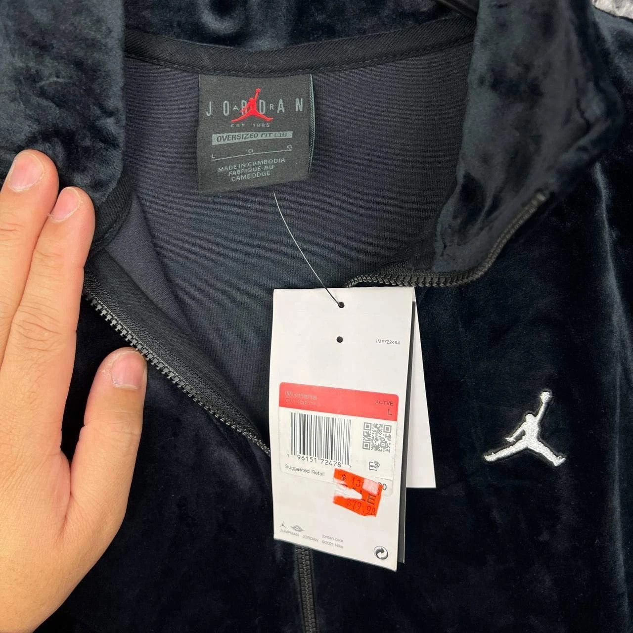 Jordan Brand Air Jordan Jacket Men Velour Jumpman Full Zip Oversized L Size US L / EU 52-54 / 3 - 7 Thumbnail