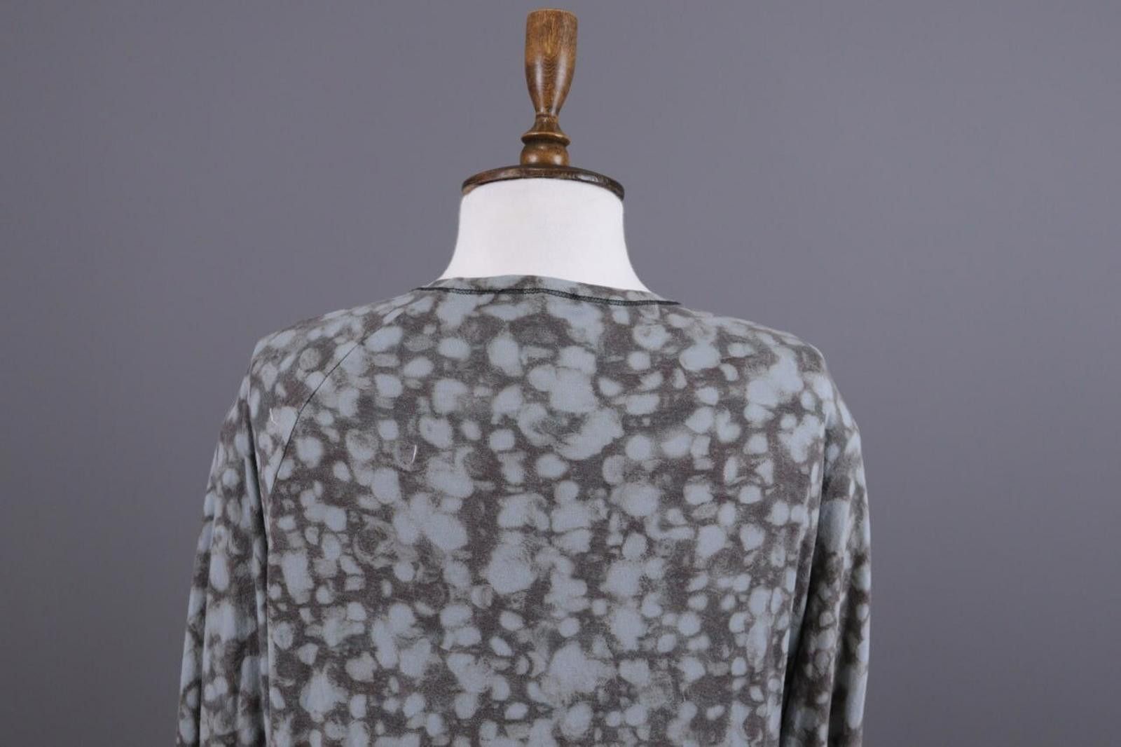 Oscar De La Renta Oska Gray Printed Relaxed Lagenlook Tunic Dress Size 4 Size S / US 4 / IT 40 - 7 Thumbnail