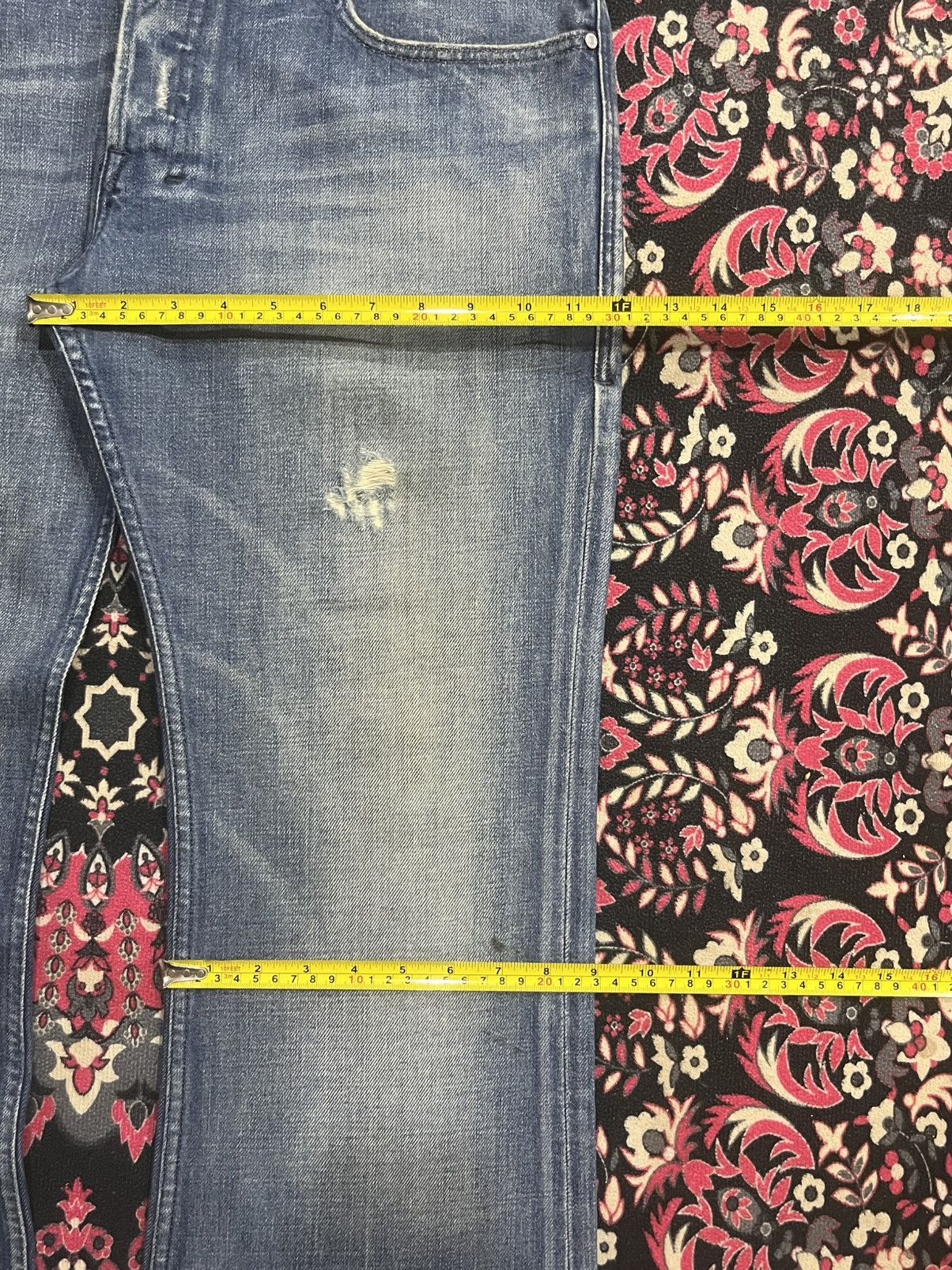 Diesel Vintage Diesel Blue Washed Distressed Buttonfly Flare Jeans Size US 33 - 17 Thumbnail