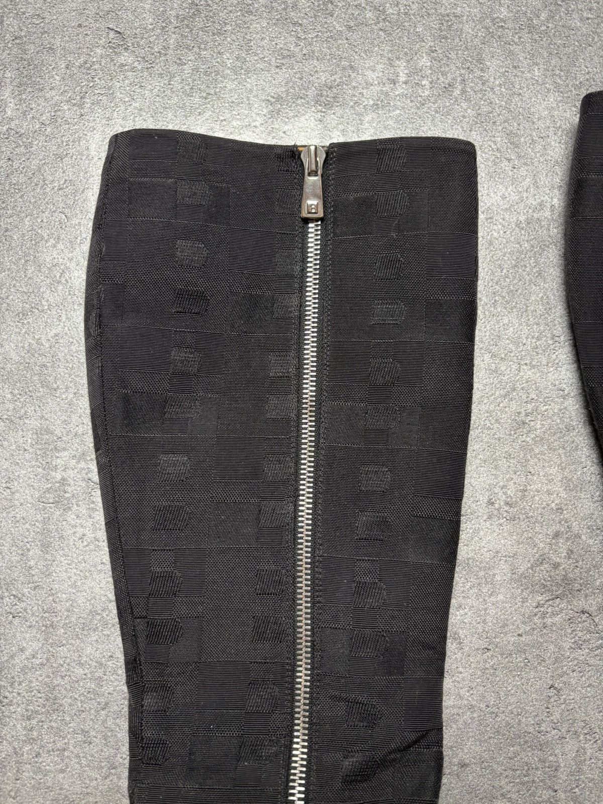Bally × Vintage Bally Cheryl Black Fabric Zip Knee High Wedge Vtg Boots Size US 8 / IT 38 - 4 Thumbnail