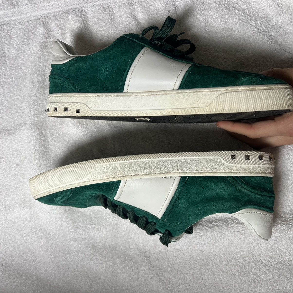 Valentino Valentino Green Suede Low Tops Size US 10.5 / EU 43-44 - 6 Thumbnail