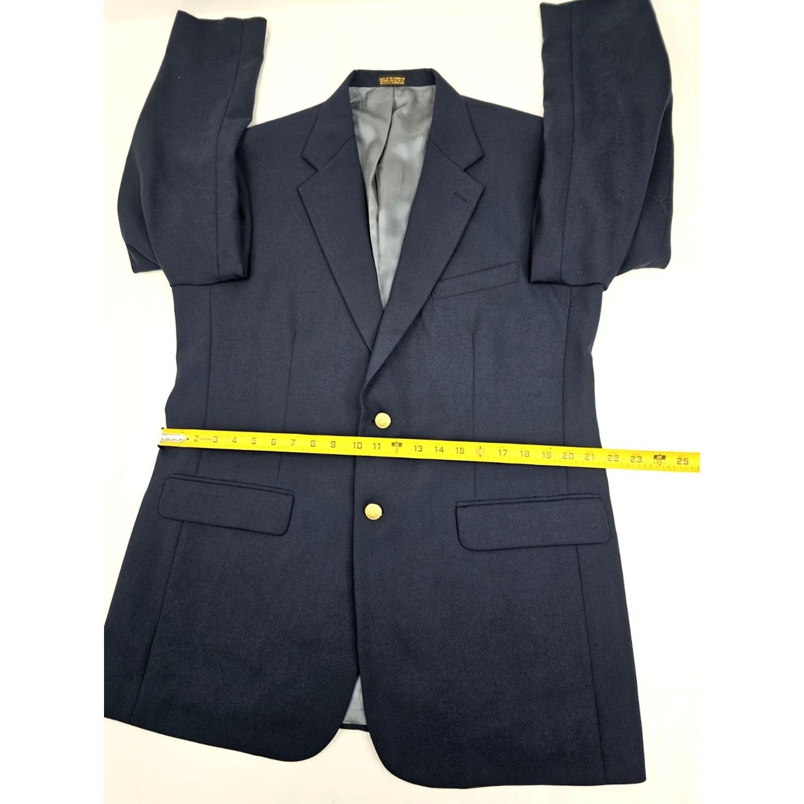 Stafford Stafford sport coat Navy blue 42L Wool Worsted Button Single-Breasted 2-Button Gold EUC Mens Jacket Coat Long Lined Satin 44 Chest 33 Sleeve Euro USA Size US XS / EU 42 / 0 - 7 Thumbnail