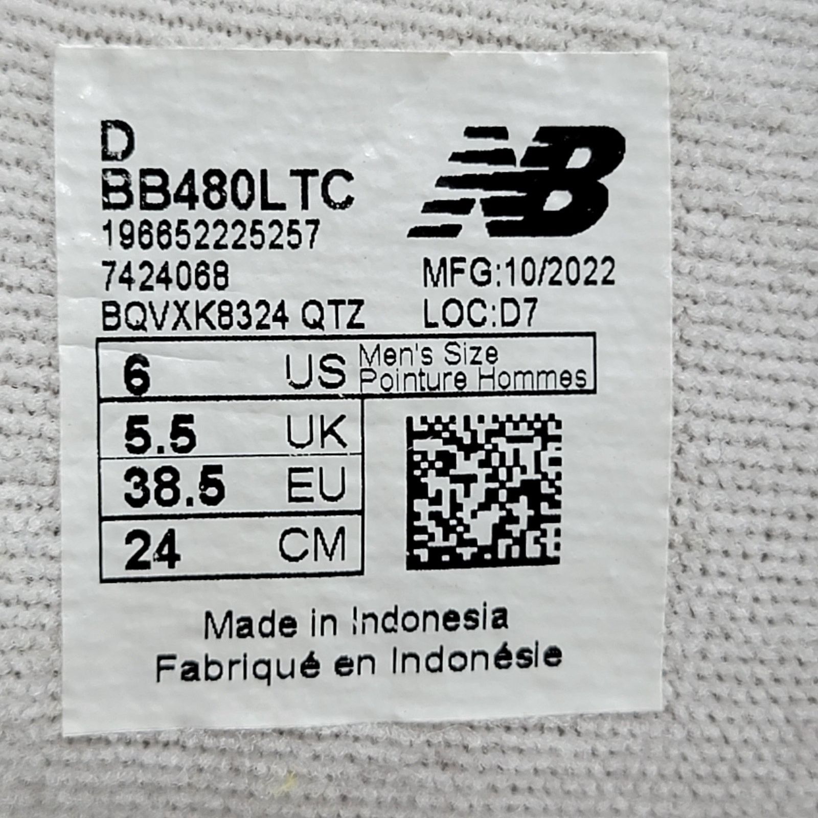 New Balance New Balance 480 'UNC' Mens Sz 6 BB480LTC (258) Size US 6 / EU 39 - 8 Thumbnail