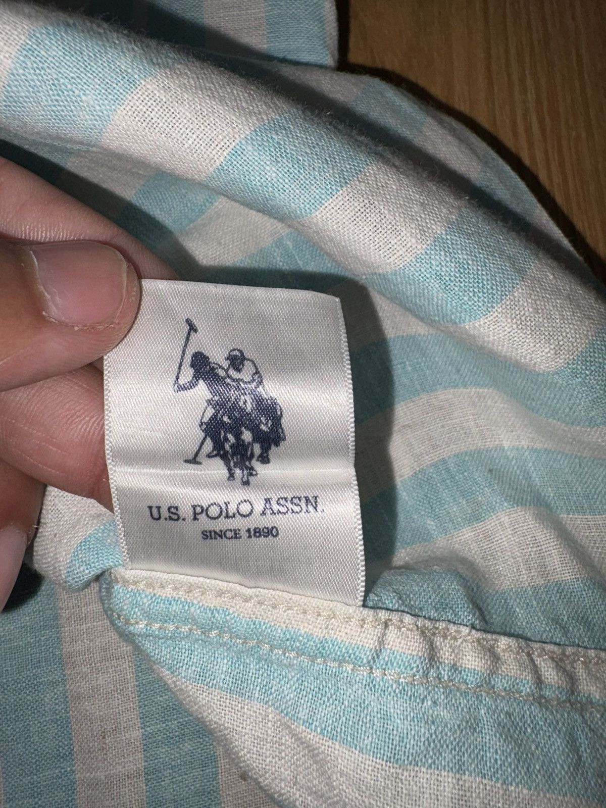 Polo Ralph Lauren U.S.P.A Striped Linen Blend Shirt Tailored Fit Size US XS / EU 42 / 0 - 9 Thumbnail