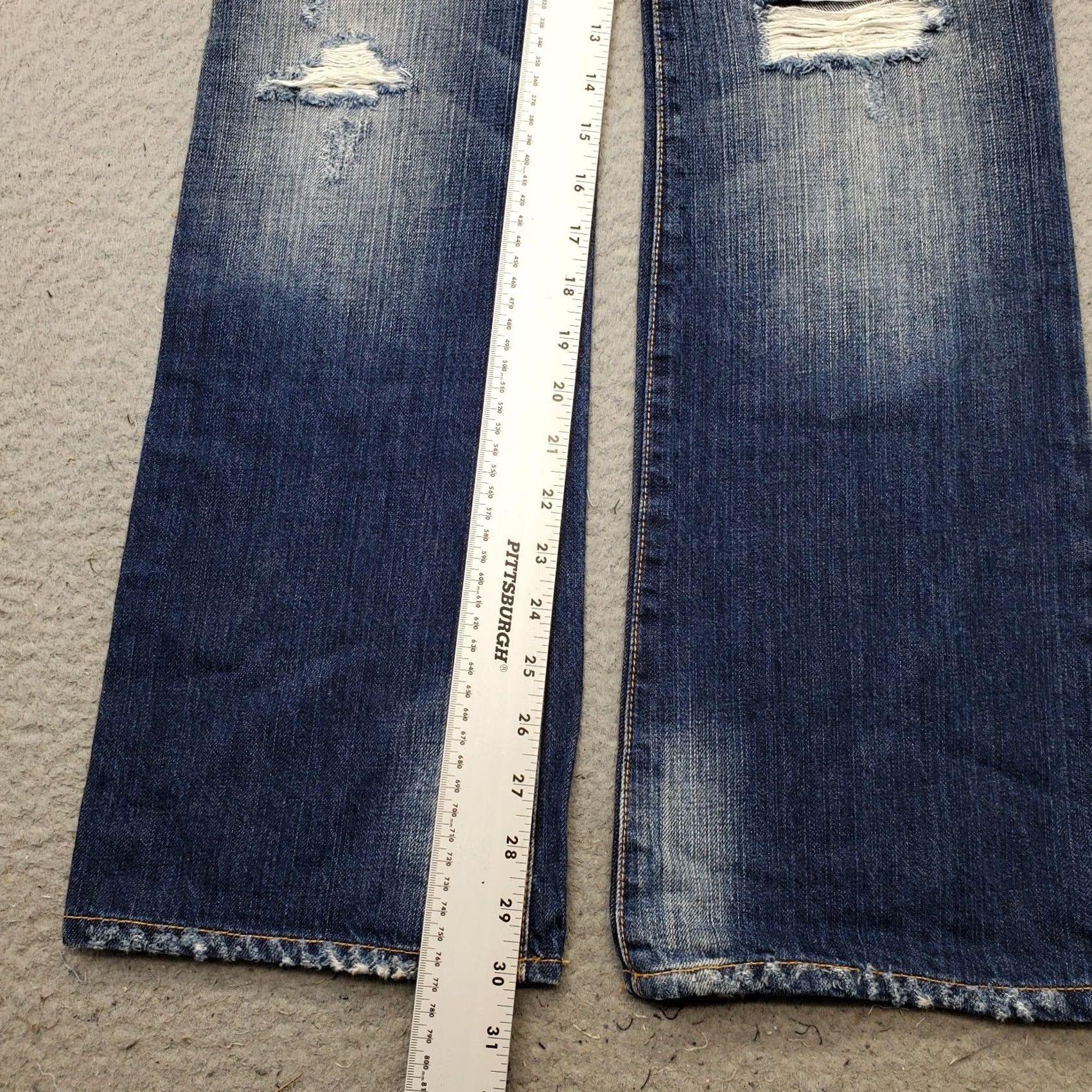 Abercrombie & Fitch Abercrombie & Fitch Flare Jeans Womens Size 6 Blue Denim Distressed Streetwear Jeans Size 28" / US 6 / IT 42 - 4 Thumbnail