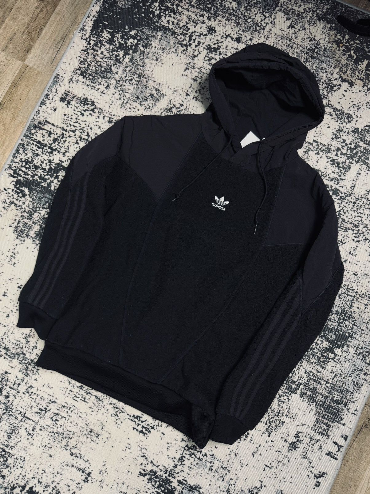 Adidas Adidas Hoodie Black Logo Fleece S Size US S / EU 44-46 / 1 - 3 Thumbnail