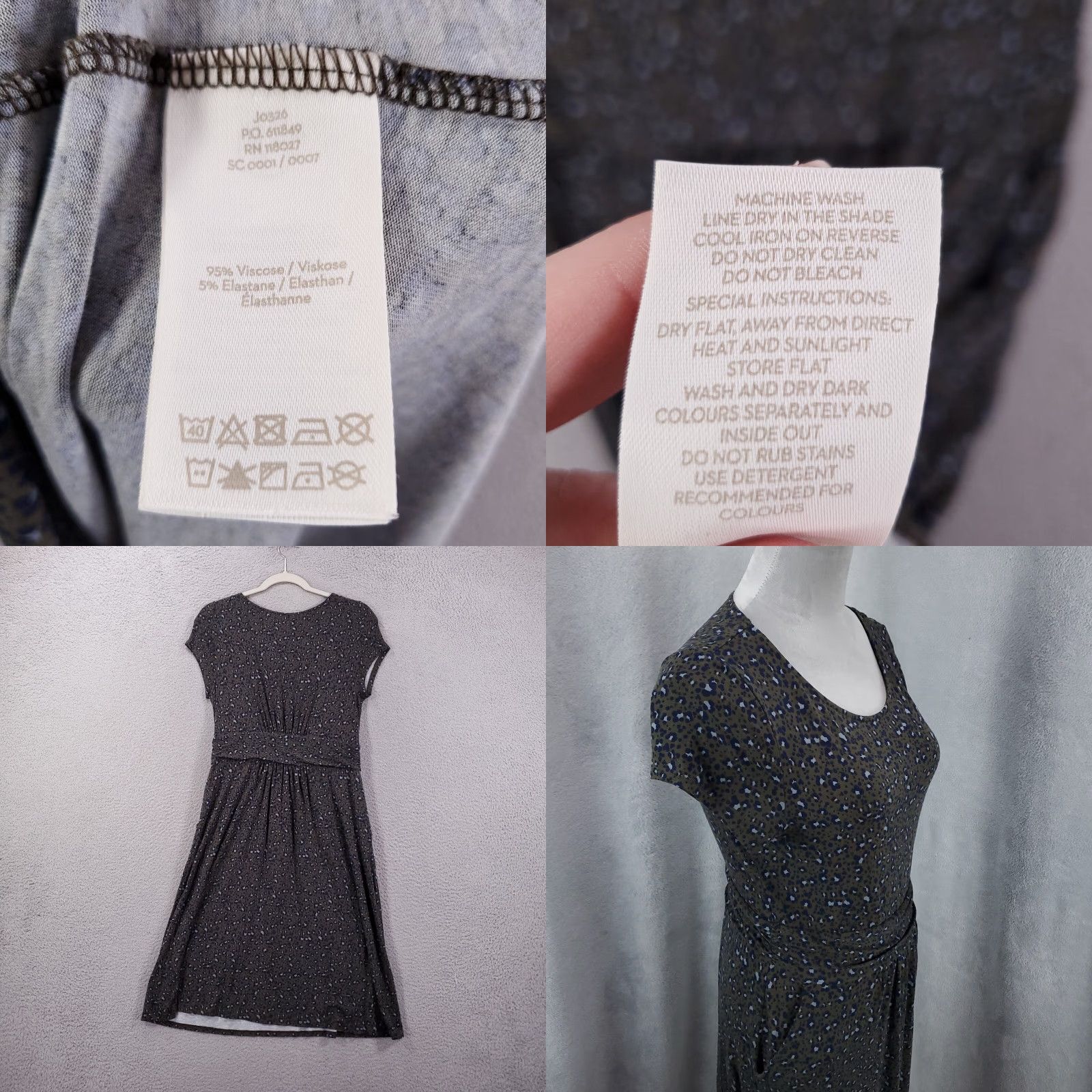 Boden Boden Dress Womens 8R Abstract Animal Print Stretchy Pleated Pockets 8 R Size 8 VINTAGE No Brand Boden Size M / US 6-8 / IT 42-44 - 8 Thumbnail