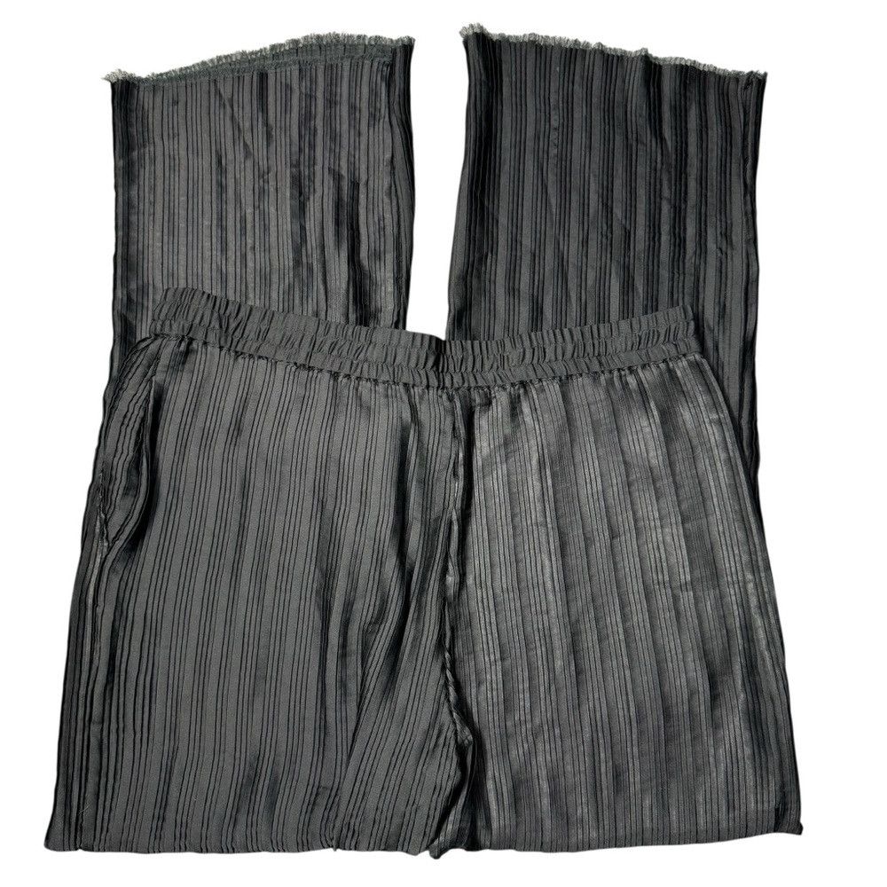 Zara New Zara Black Pleated Wide Leg Pull-On Pants Size XL Size 38" / US 16 / IT 52 - 5 Thumbnail