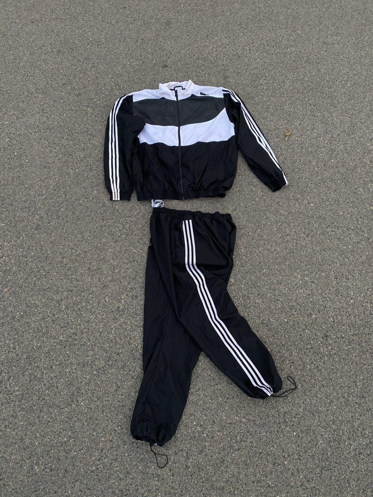 Adidas × Vintage Mens Vintage Adidas sport suit stripes pants track jacket Size US L / EU 52-54 / 3 - 1 Thumbnail