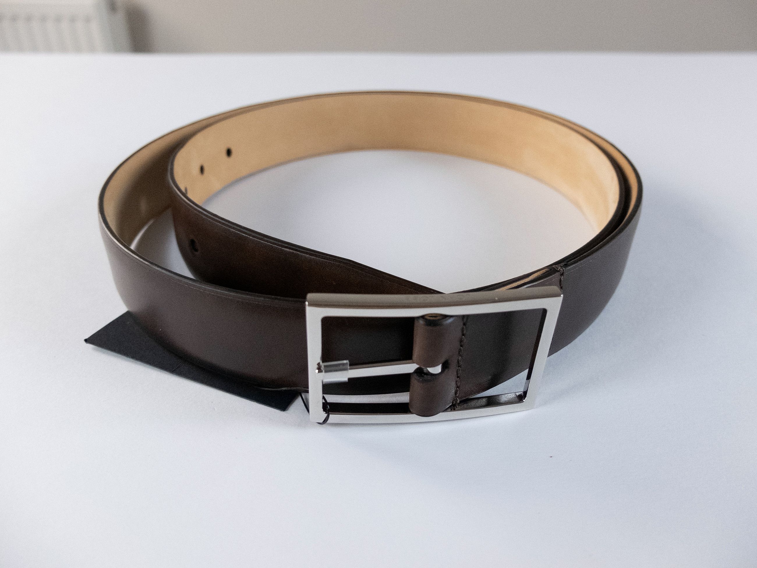 John Lobb JOHN LOBB palladium buckle brown leather belt 110 authentic Size 42 - 1 Thumbnail