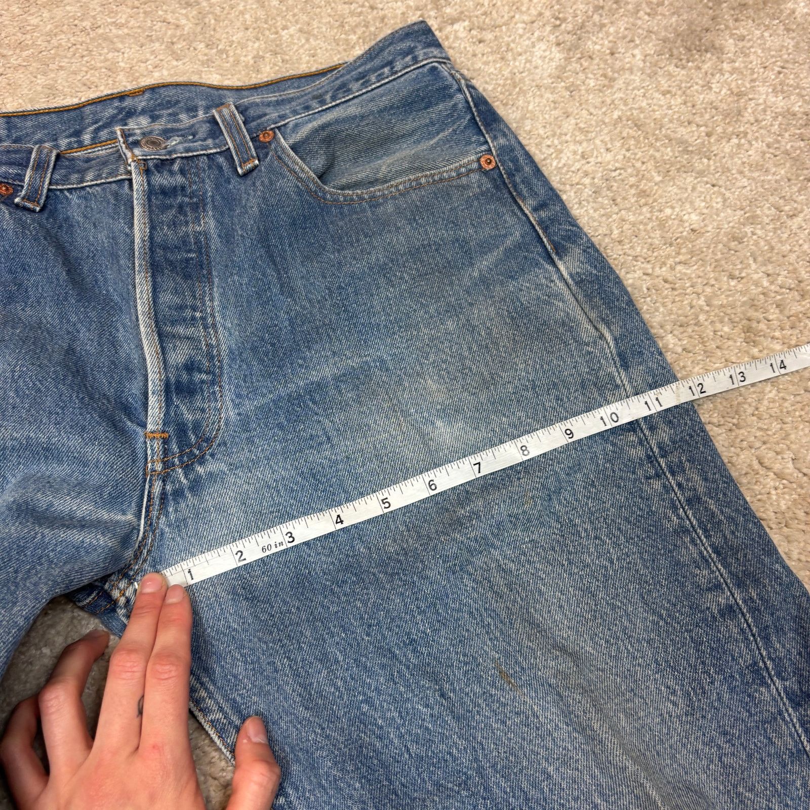 Levi's × Vintage Vintage 90s Levi's 501xx Straight Leg Jeans 34x36 (32x33) Size US 34 / EU 50 - 7 Thumbnail