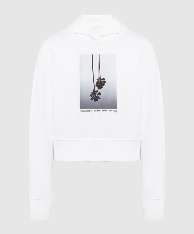 Palm Angels o1y1125 Hoodie in White Size S / US 4 / IT 40 - 1 Thumbnail