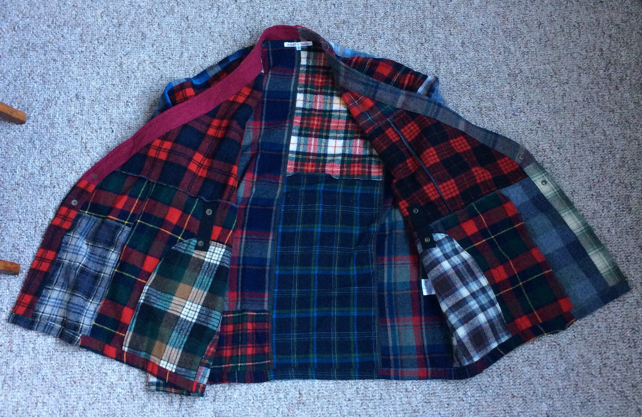 Needles Rebuild by Needles Patchwork Plaid Wool Coat Jacket Size US M / EU 48-50 / 2 - 5 Thumbnail