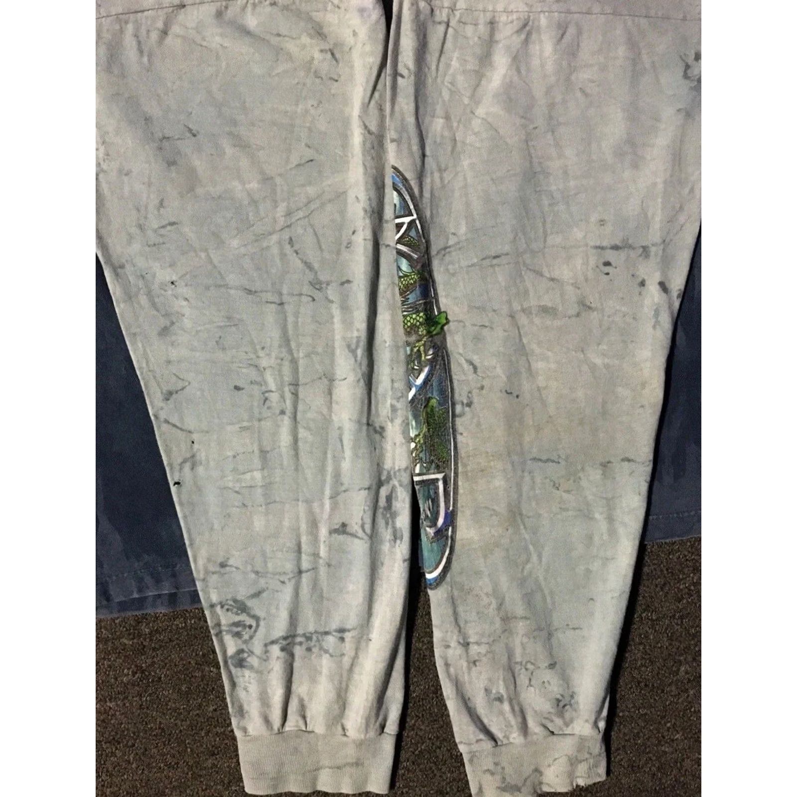 Vintage VINTAGE Motorcycle Dragon Thrashed Faded AOP Shirt XL Grunge Skate Surf Flame Fire Jnco 90s Y2K Mens Size US XL / EU 56 / 4 - 6 Thumbnail