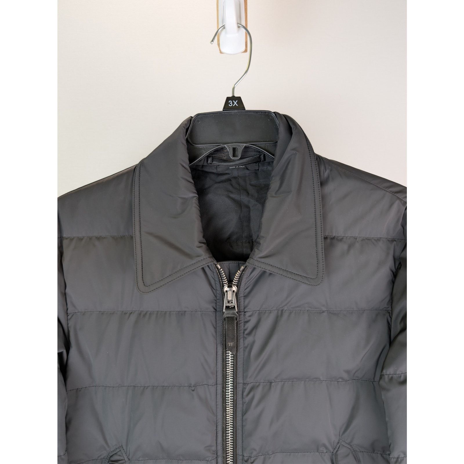 Tom Ford o1rshd1 CC20 Fit Leather-Trimmed Quilted Shell Down Jacket Size US M / EU 48-50 / 2 - 7 Thumbnail