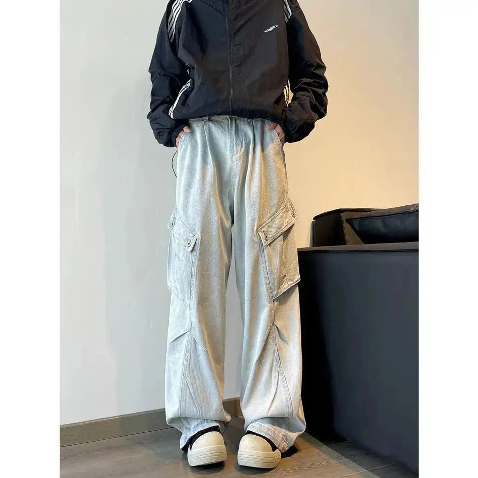Japanese Brand Retro loose wide leg slightly flared jeans Size US 30 / EU 46 - 5 Thumbnail