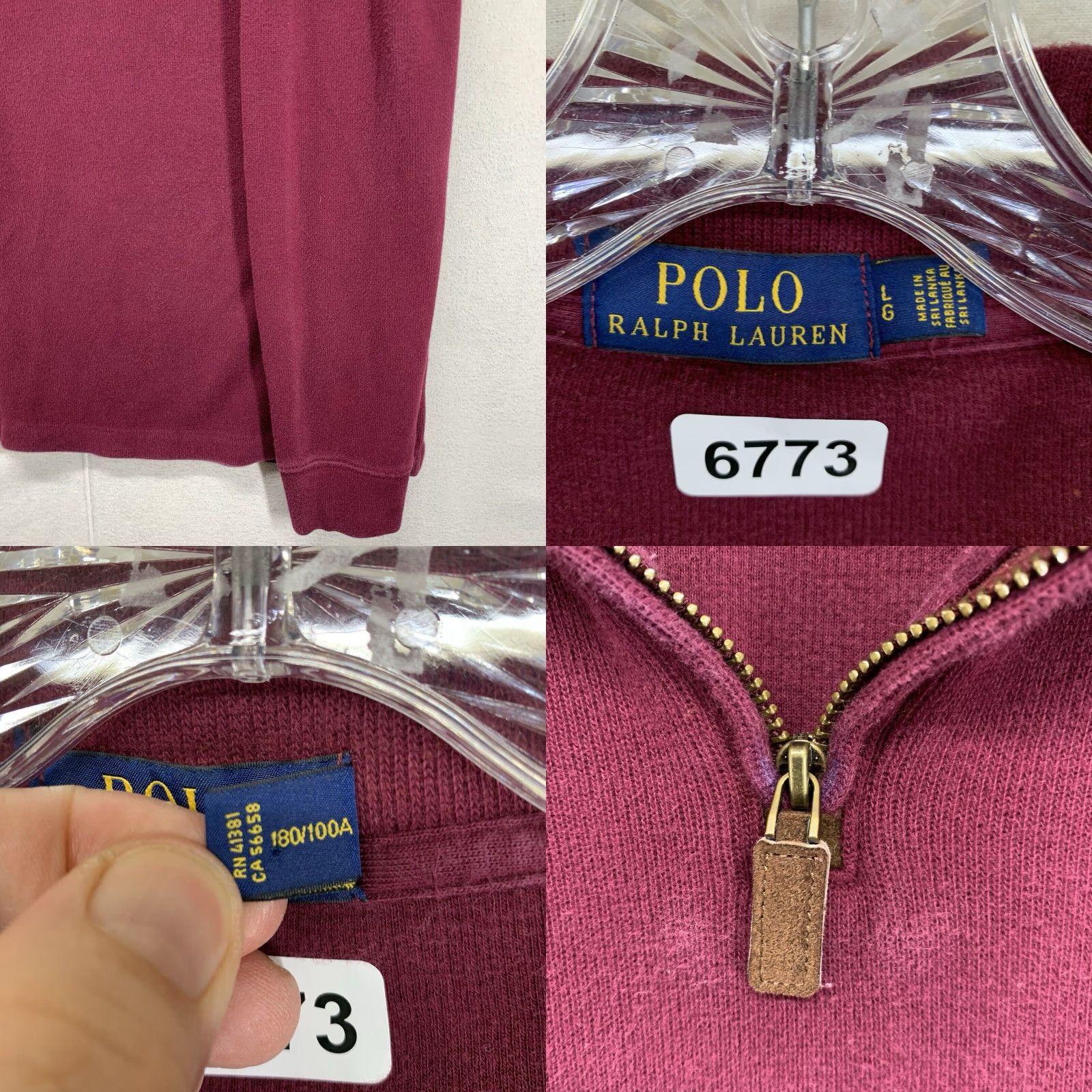 Polo Ralph Lauren VINTAGE Polo Ralph Lauren Sweater Shirt Men Large Red 1/4 Zip Embroidered Knit Mock Neck Casual Size US L / EU 52-54 / 3 - 8 Thumbnail