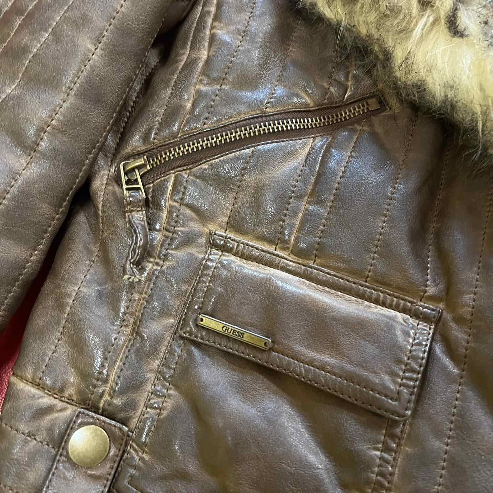 Guess Guess Faux Fur Y2K Jacket Womens Sz M Size M / US 6-8 / IT 42-44 - 3 Thumbnail