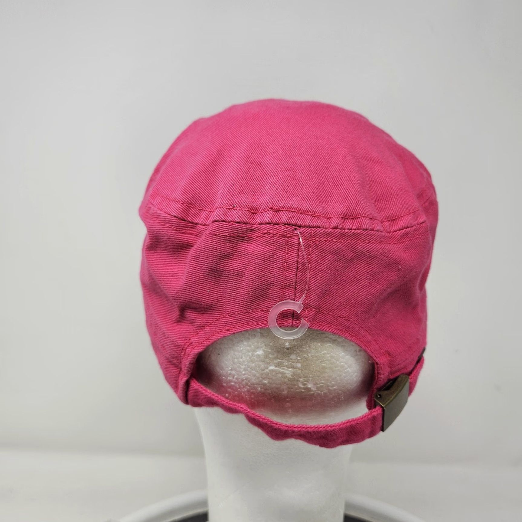 Pinko Leader Hat Cap Adjustable Womens Pink Floral Rhinestone Army Cadet Cap Size ONE SIZE - 4 Thumbnail