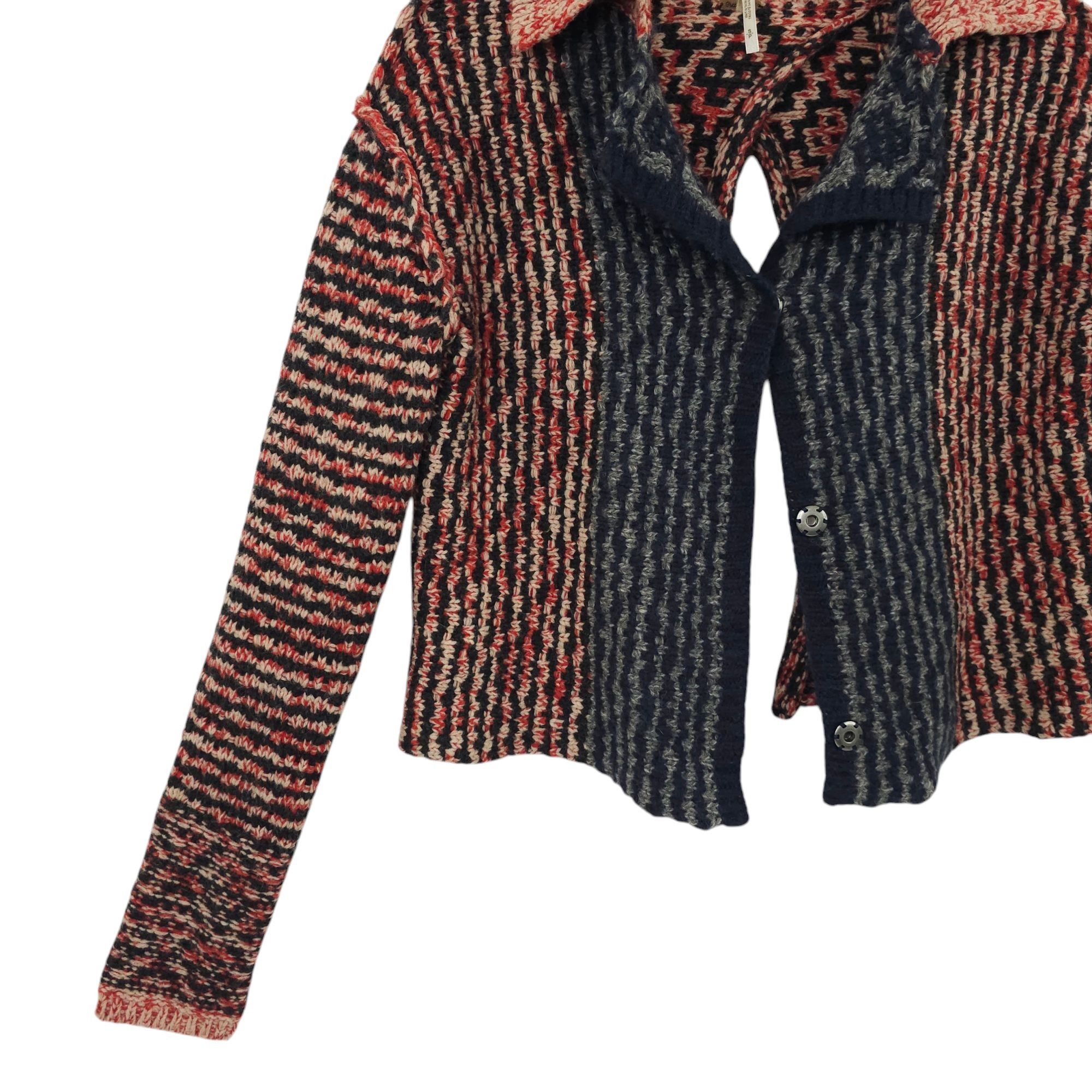 Free People Free People Open Back Sweater Womens S Striped Snap Front Size S / US 4 / IT 40 - 11 Thumbnail