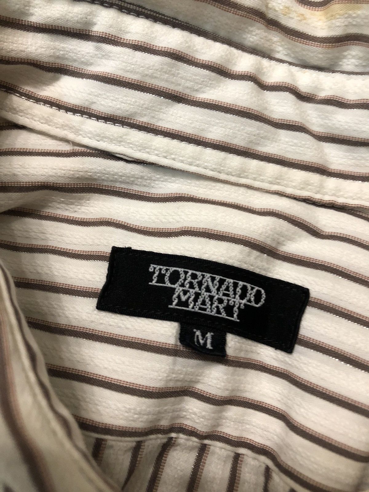 14th Addiction × KMRii × Tornado Mart 2000s Tornado Mart - Vertical Stripe Hidden Button L/S Shirt Size US M / EU 48-50 / 2 - 13 Thumbnail