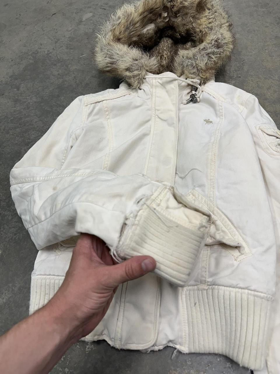 Abercrombie & Fitch GRAIL Abercrombie Cream Fur Lined Hoodie Size Small Size US S / EU 44-46 / 1 - 4 Thumbnail