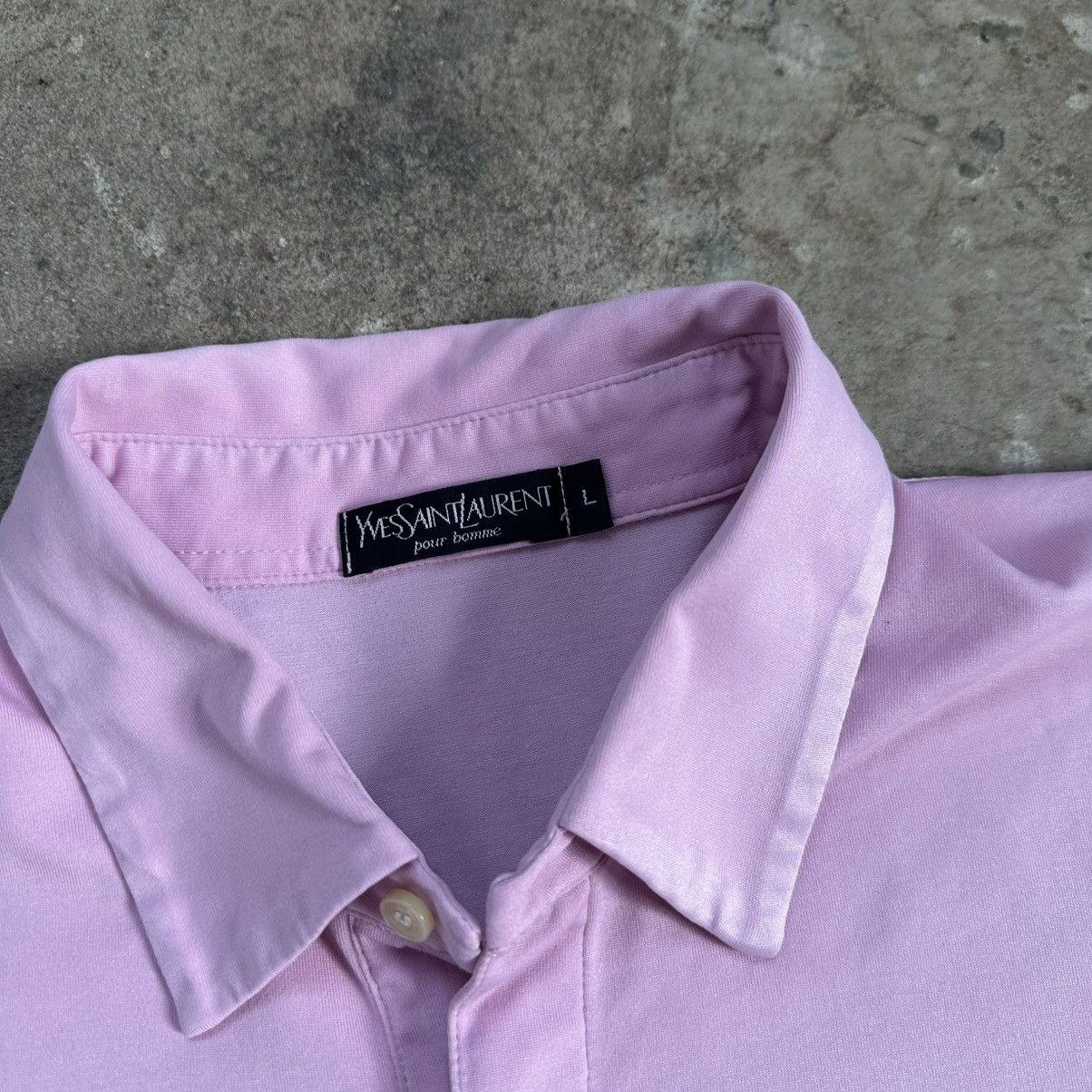 Yves Saint Laurent Vintage YSL pour homme Polo Shirt Size US L / EU 52-54 / 3 - 4 Thumbnail