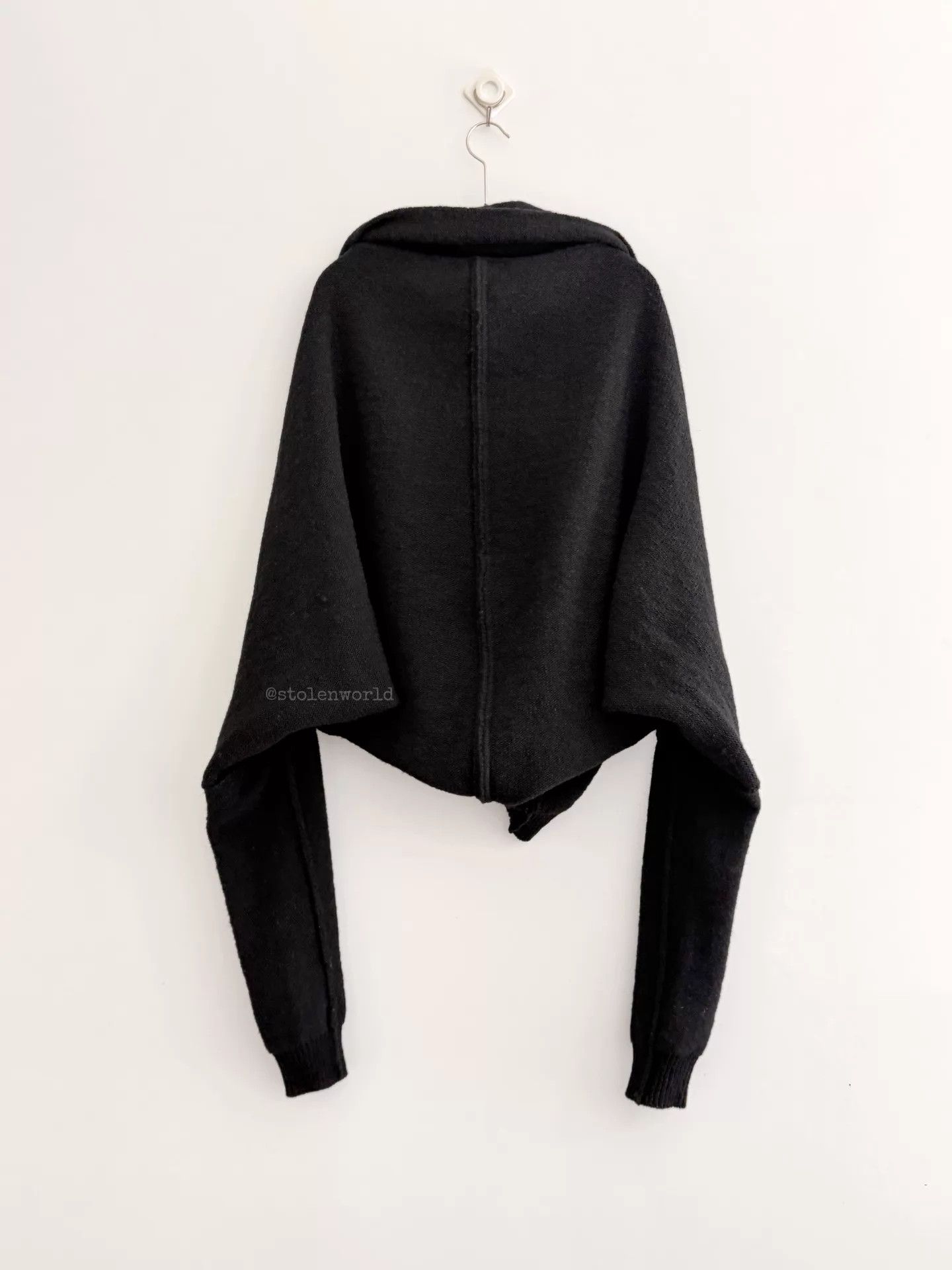Yohji Yamamoto Yohji Yamamoto Y's 2-Way Pure Wool Knit Top Stacked Sleeves Size ONE SIZE - 8 Thumbnail